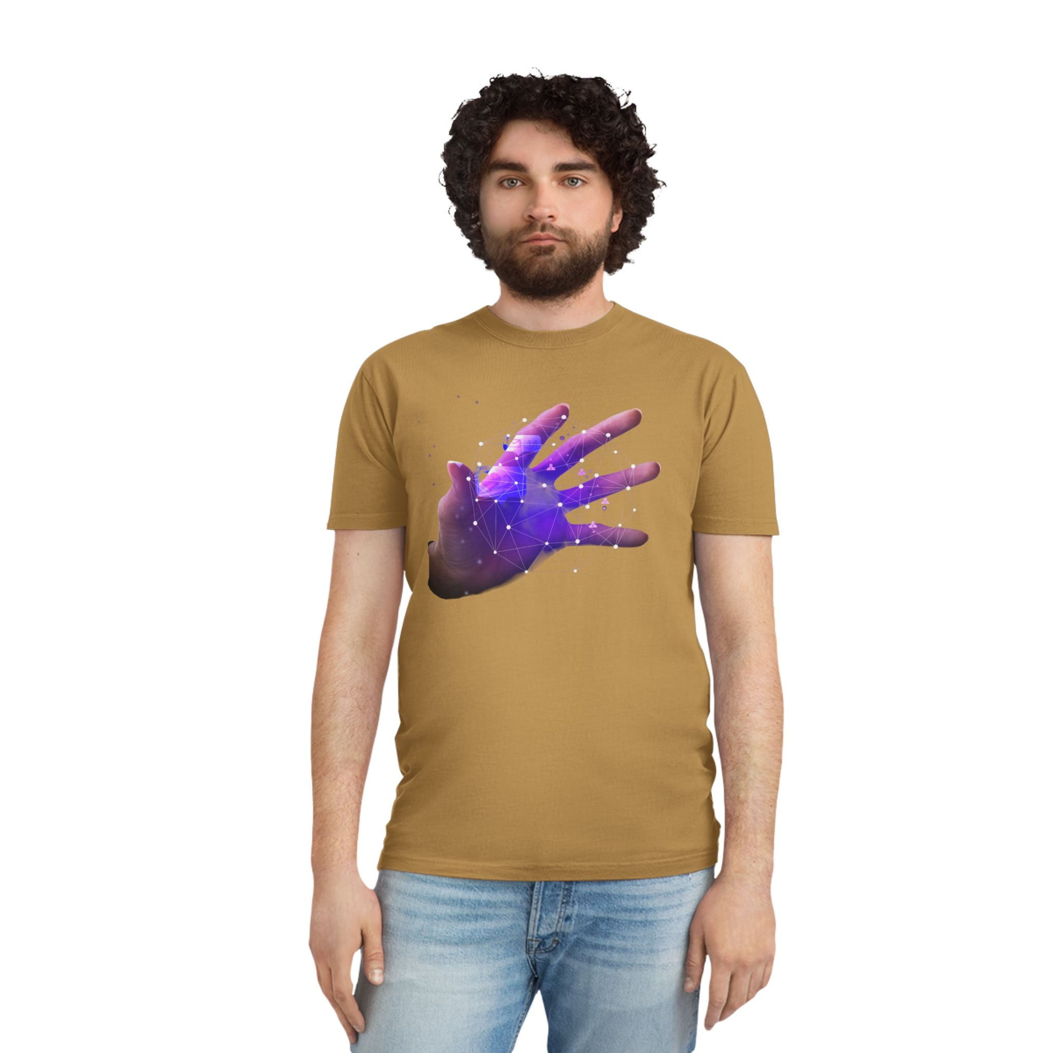 Galaxy Hand Tee — Cosmic Space Hand Graphic T-Shirt