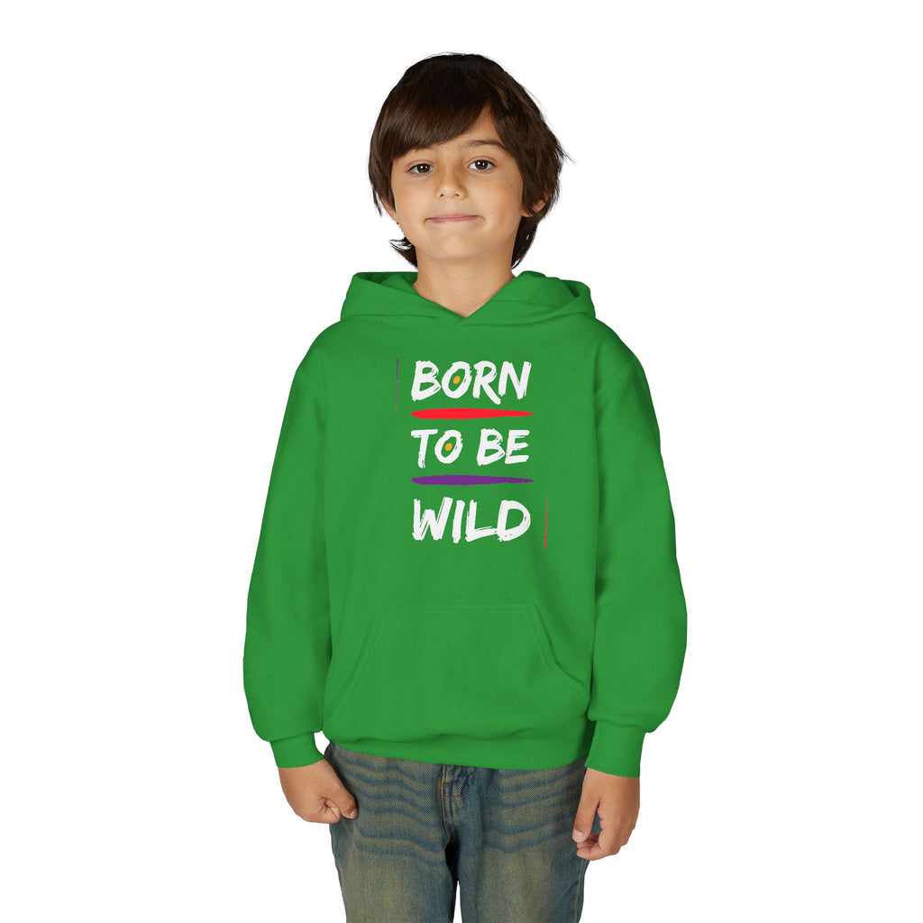Minimalist Sunrise Stripe Youth Hoodie — Colorful Abstract Graphic Kids Sweatshirt
