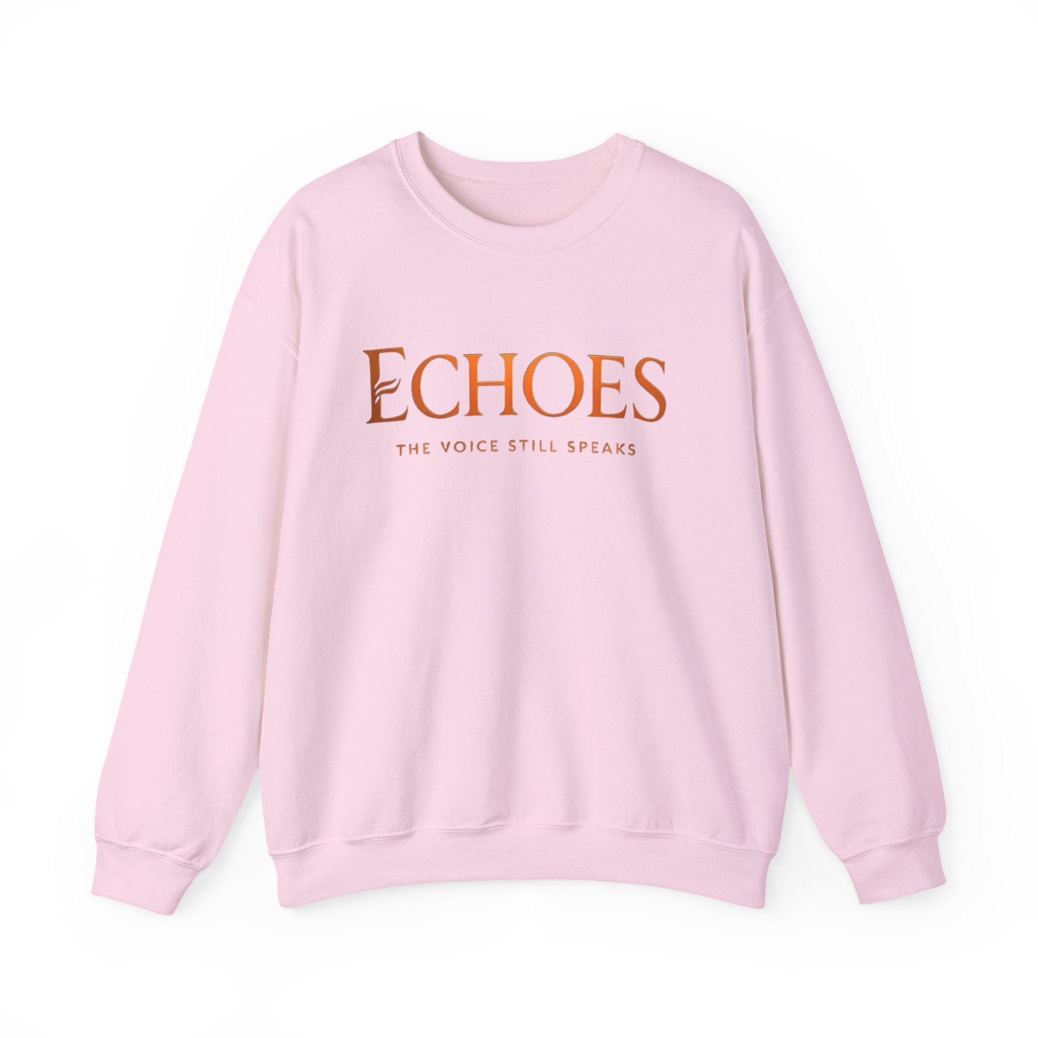 Echoes Crewneck Sweatshirt — "Echoes: The Voice Still Speaks" Minimal Graphic