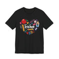 Teacher Heart Graphic Tee — Cute School Supply Design