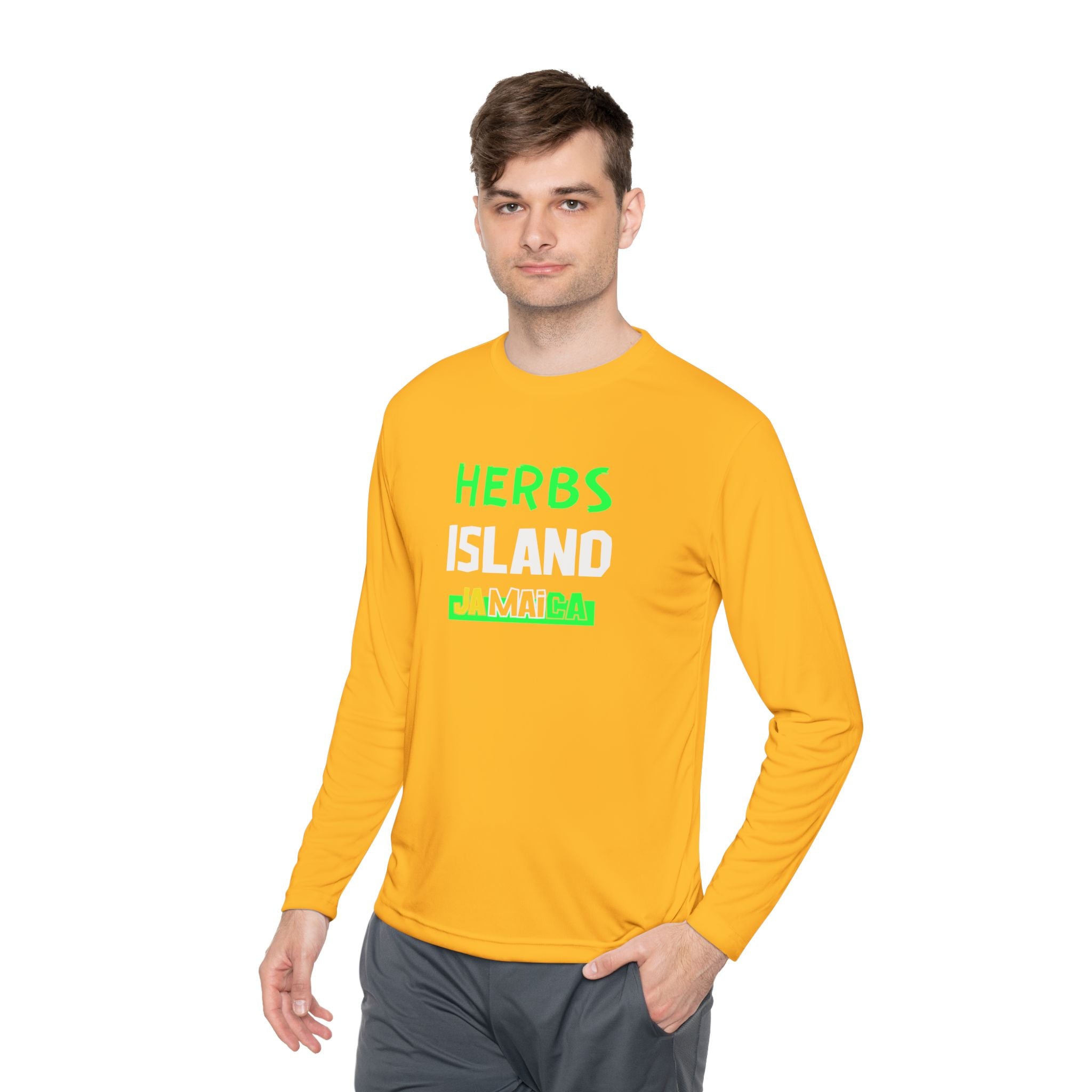 Herbs Island Jamaica Long Sleeve Tee — Caribbean Herb Vibes