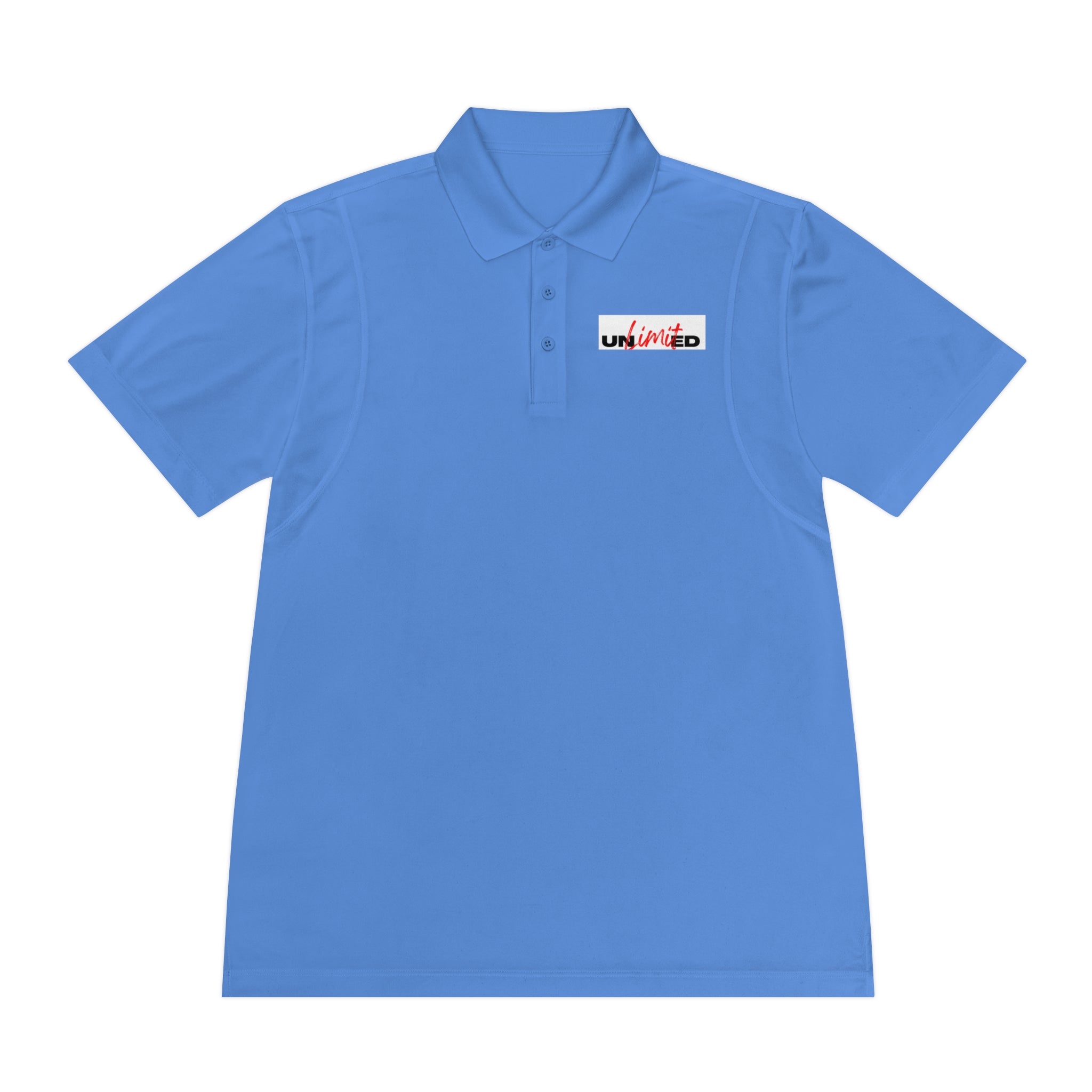 Unlimited Sport Polo — Men’s Performance Polo with 'Unlimited' Motivational Logo