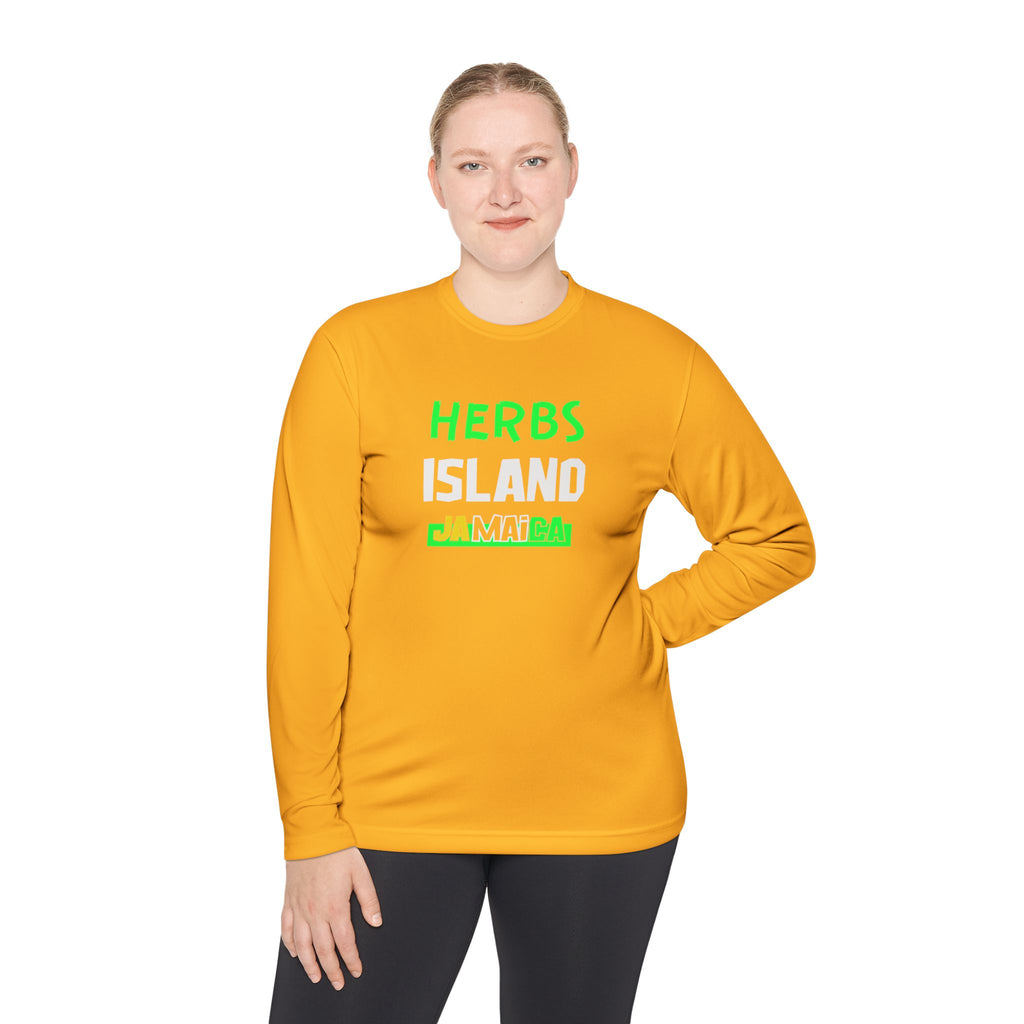 Herbs Island Jamaica Long Sleeve Tee — Caribbean Herb Vibes