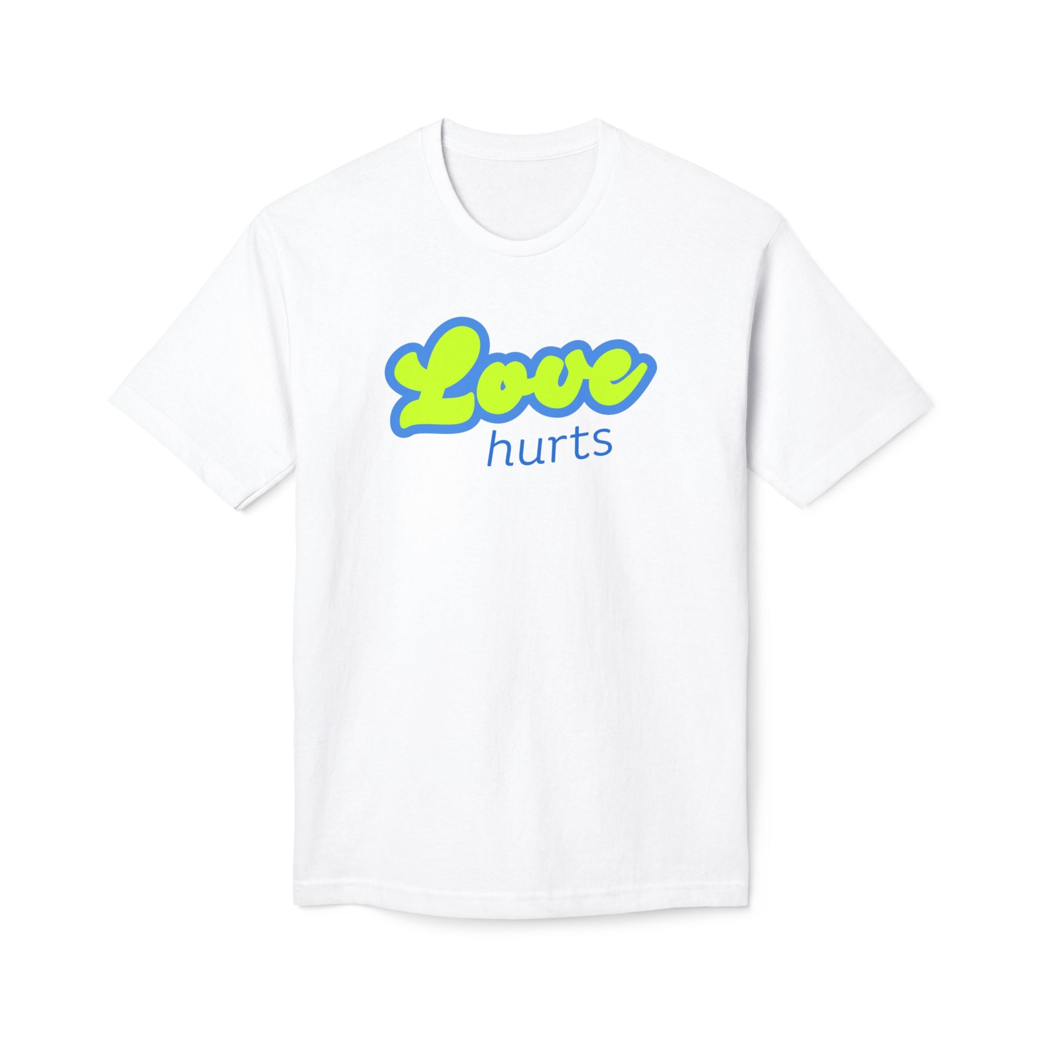 Love Hurts T‑Shirt — "Love hurts" Script Tee with Back "...but hate kills"