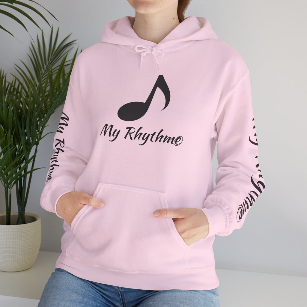 Rhythmic Note Hoodie — "My Rhythme" Music-Inspired Pullover