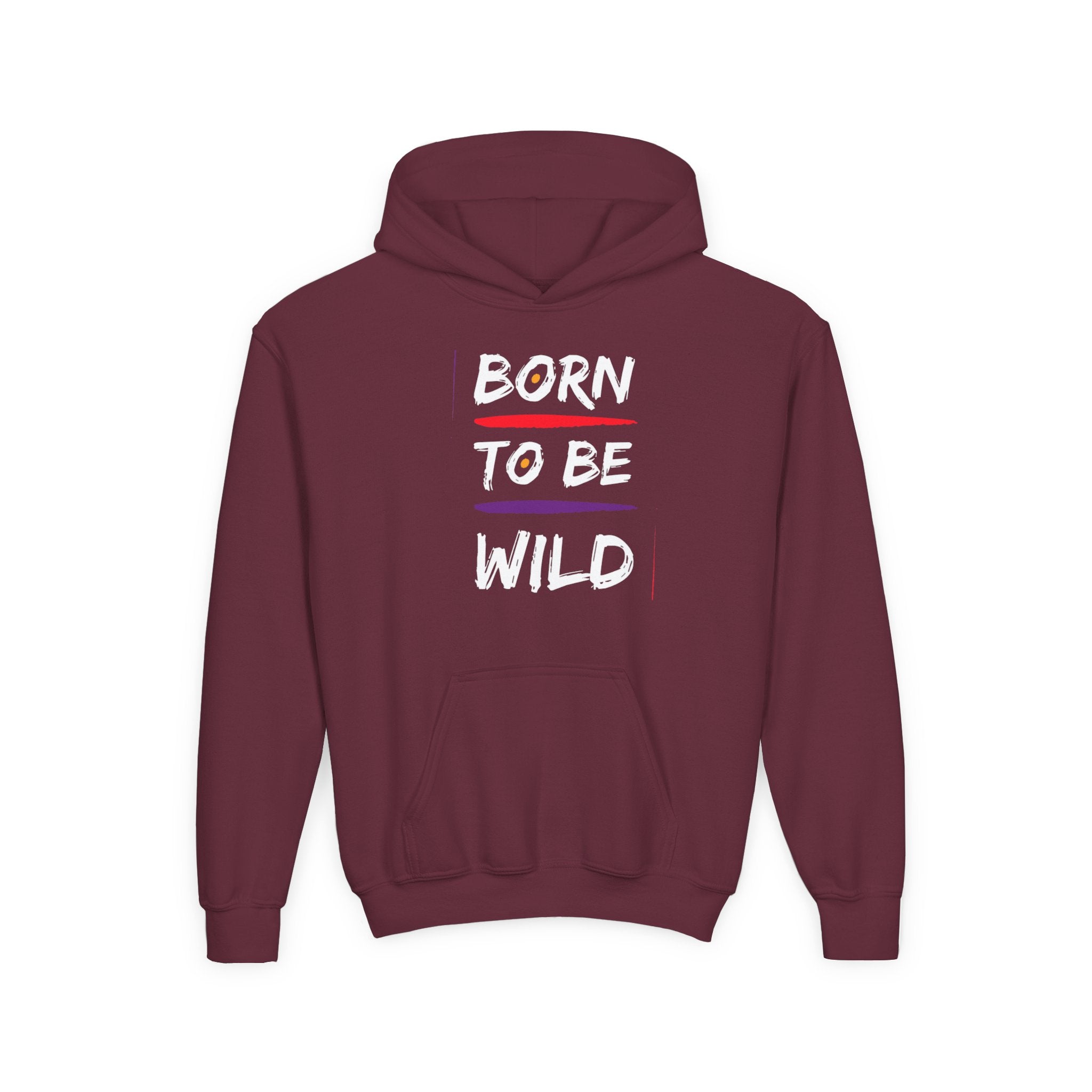 Minimalist Sunrise Stripe Youth Hoodie — Colorful Abstract Graphic Kids Sweatshirt