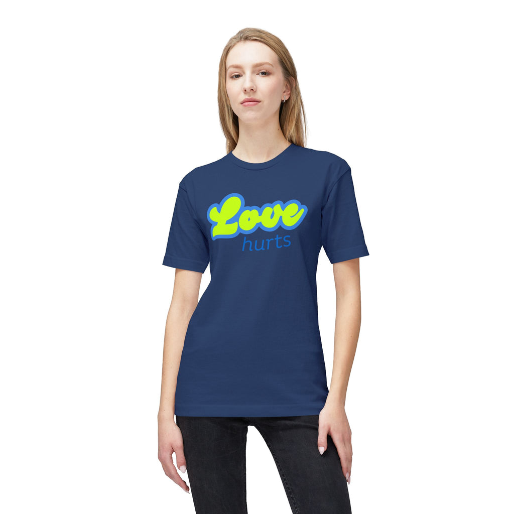 Love Hurts T‑Shirt — "Love hurts" Script Tee with Back "...but hate kills"