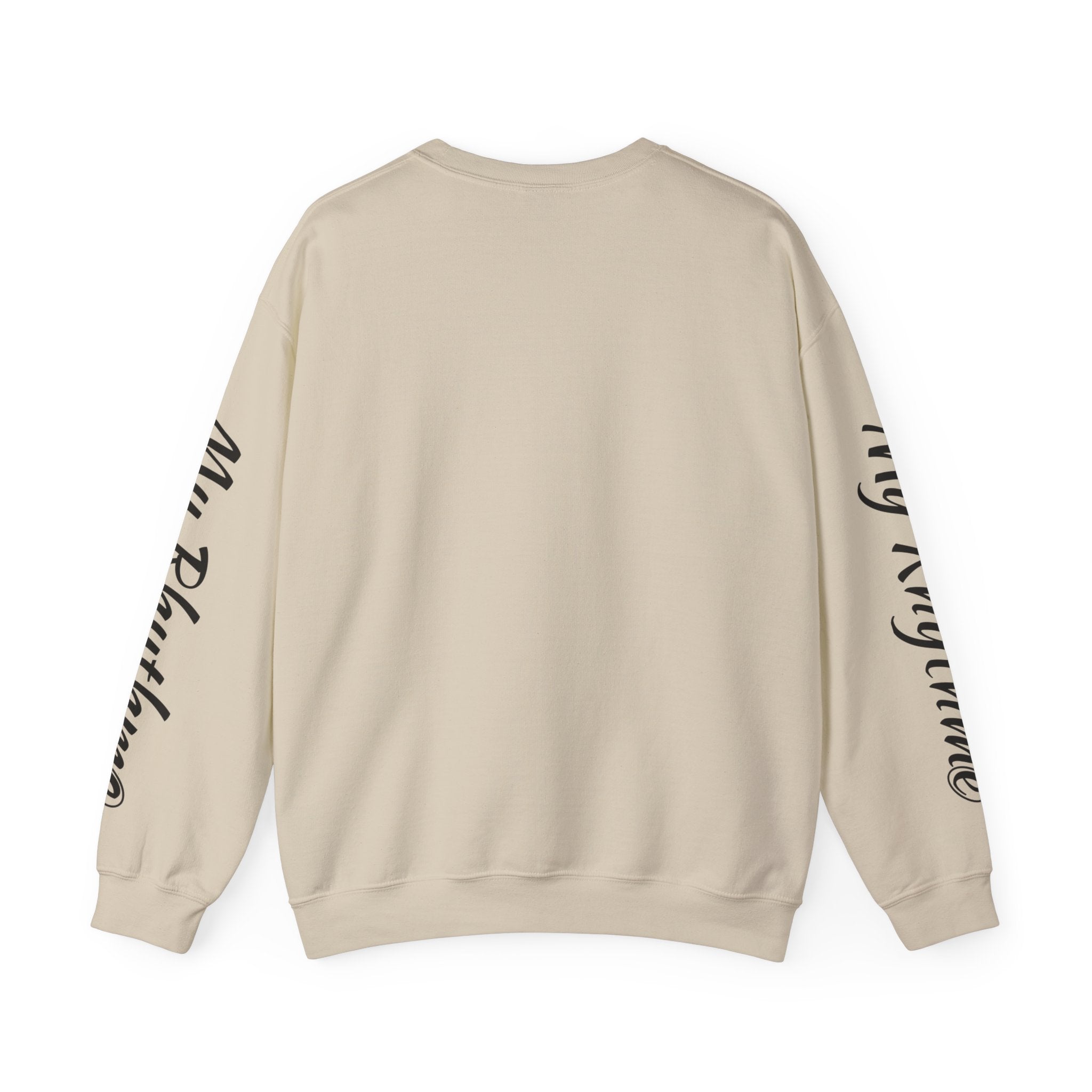 Music Note Crewneck Sweatshirt — "My Rhythme" Graphic for Musicians & Music Lovers