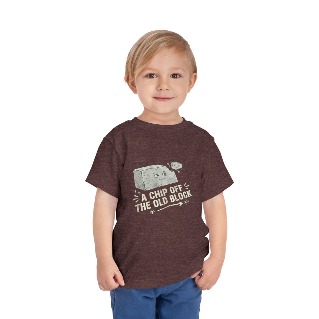 Toddler Tee — "A Chip Off the Old Block" Cute Baby Rock Graphic Shirt