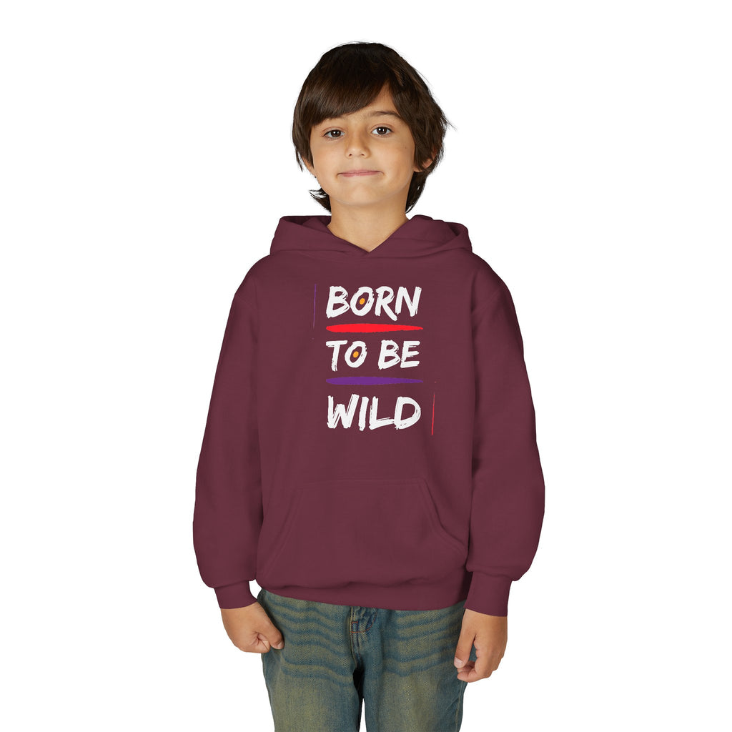 Minimalist Sunrise Stripe Youth Hoodie — Colorful Abstract Graphic Kids Sweatshirt