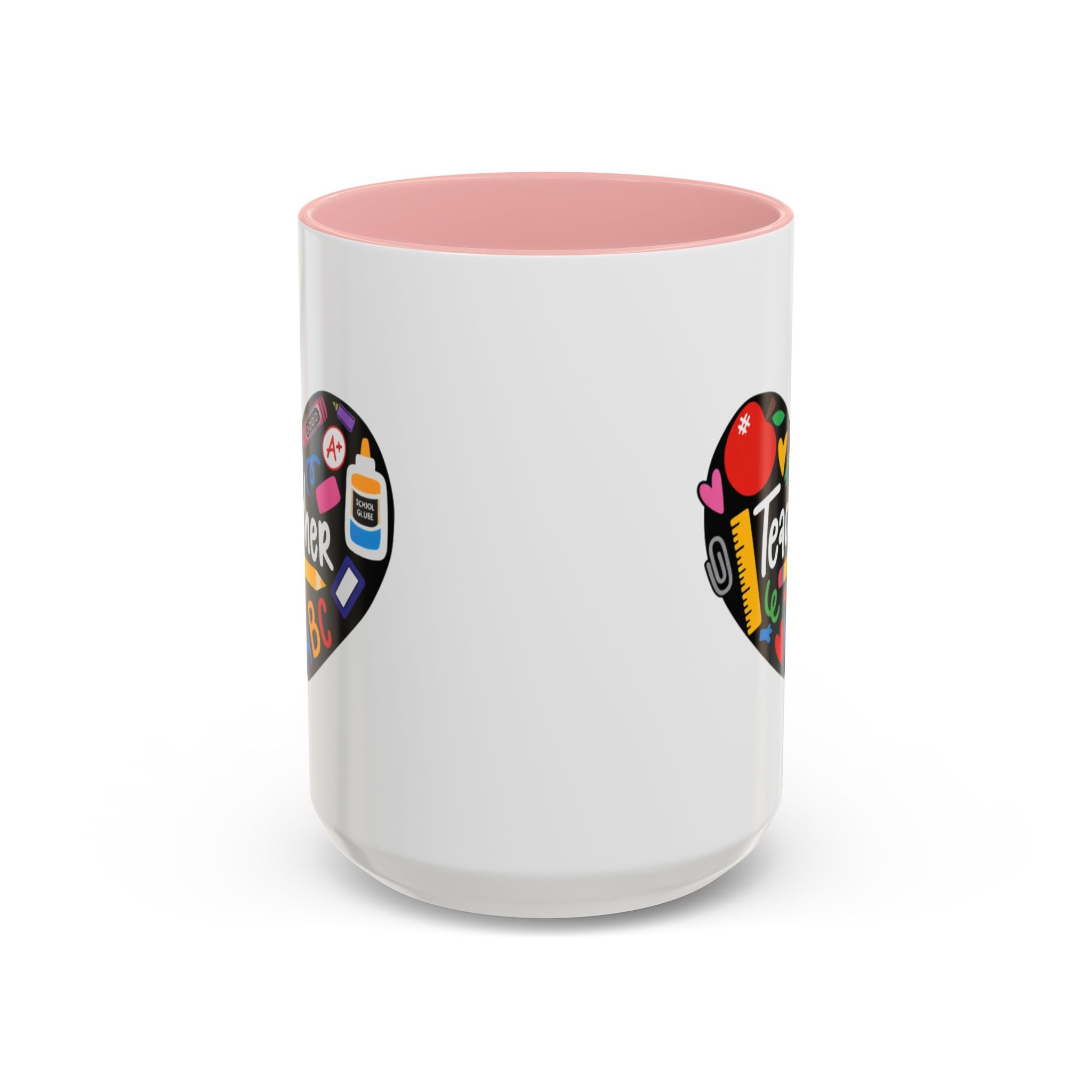 Teacher Heart Accent Coffee Mug — Teacher Appreciation Gift (11/15oz)