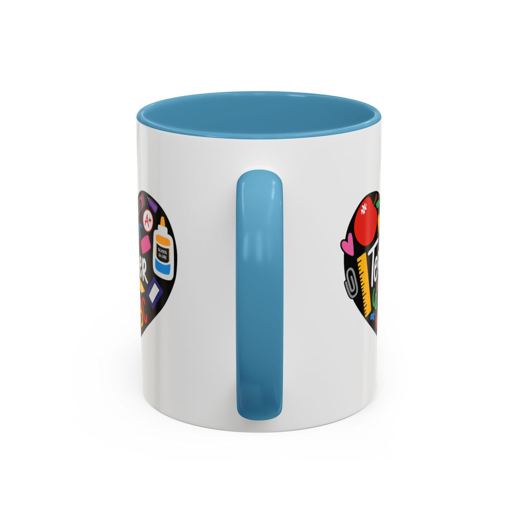 Teacher Heart Accent Coffee Mug — Teacher Appreciation Gift (11/15oz)