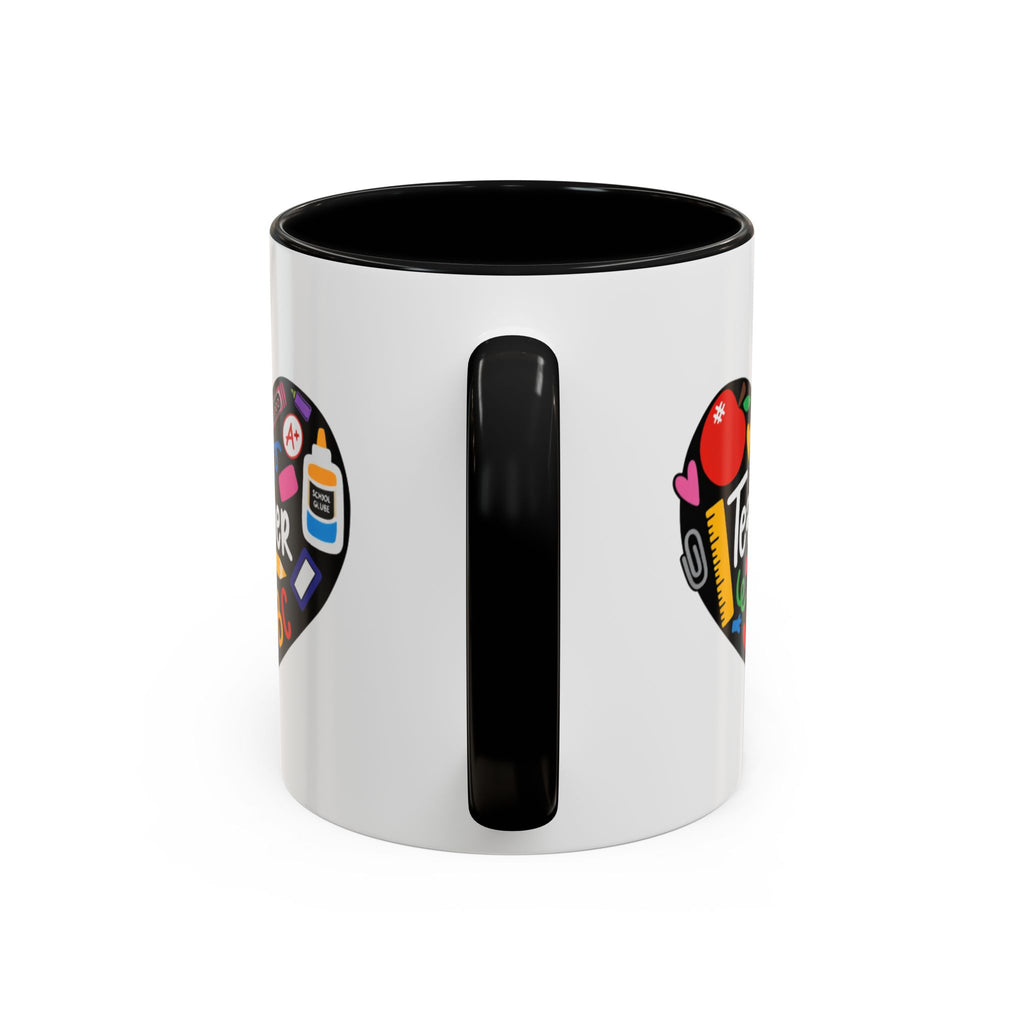 Teacher Heart Accent Coffee Mug — Teacher Appreciation Gift (11/15oz)