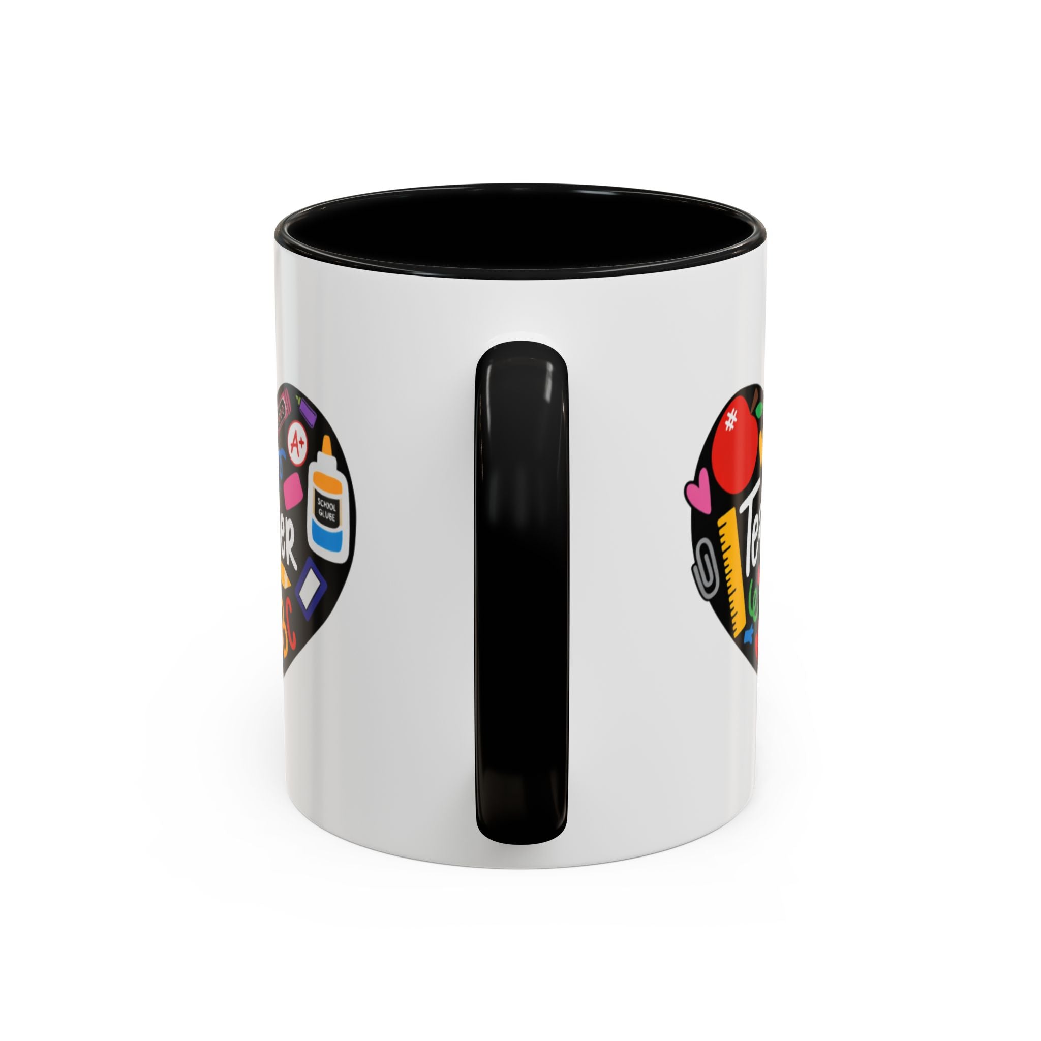 Teacher Heart Accent Coffee Mug — Teacher Appreciation Gift (11/15oz)