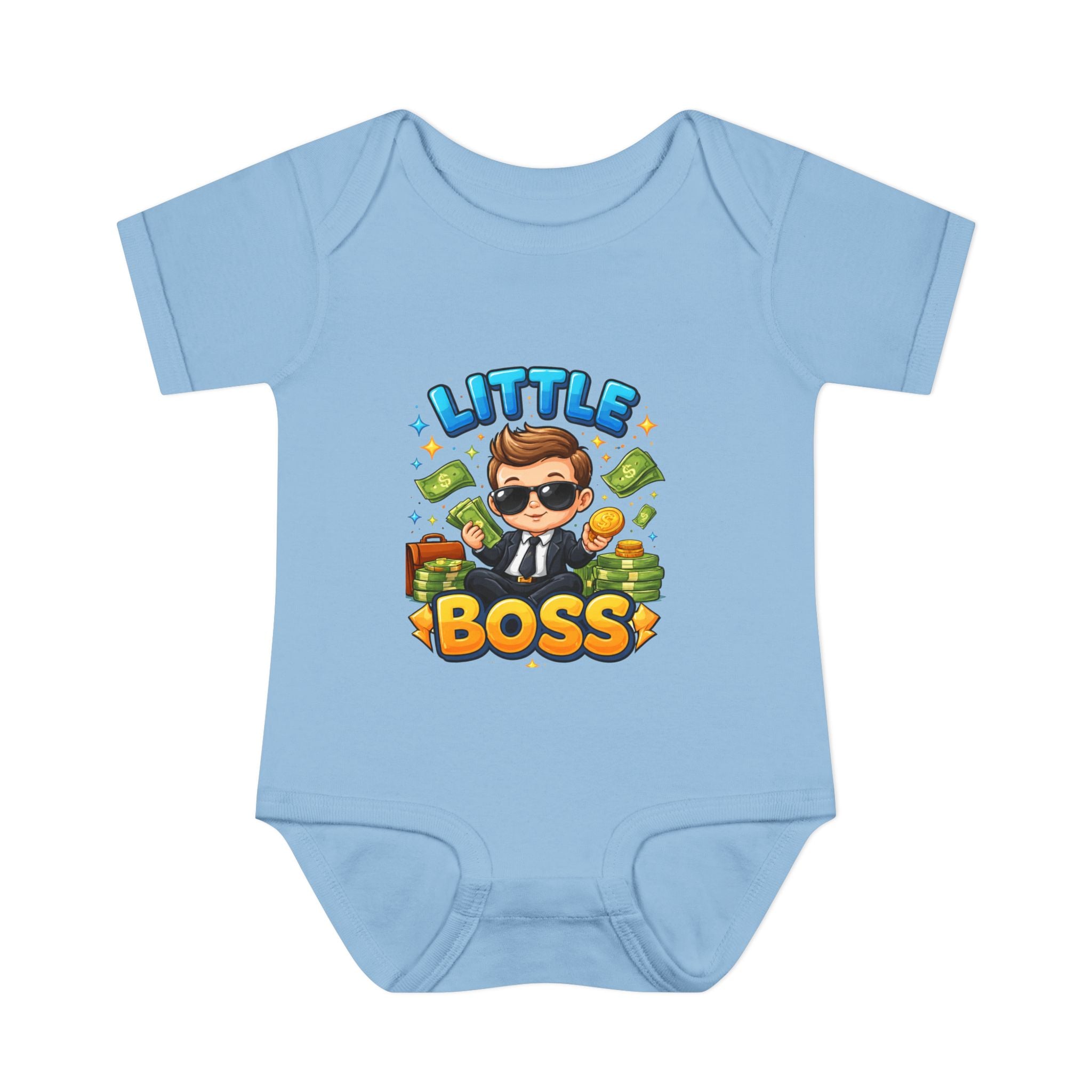 Little Boss Infant Bodysuit – Cute Baby Onesie with 'Little Boss' Cartoon Design