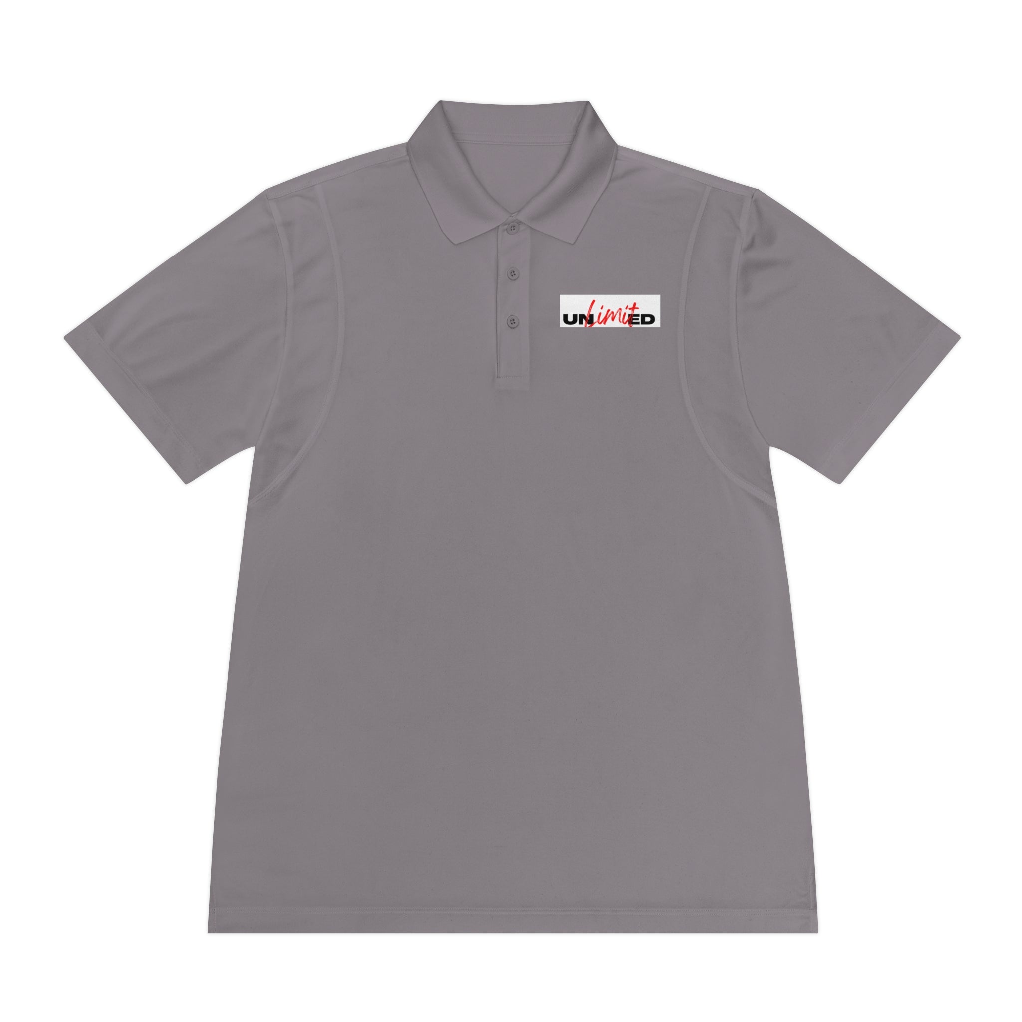 Unlimited Sport Polo — Men’s Performance Polo with 'Unlimited' Motivational Logo
