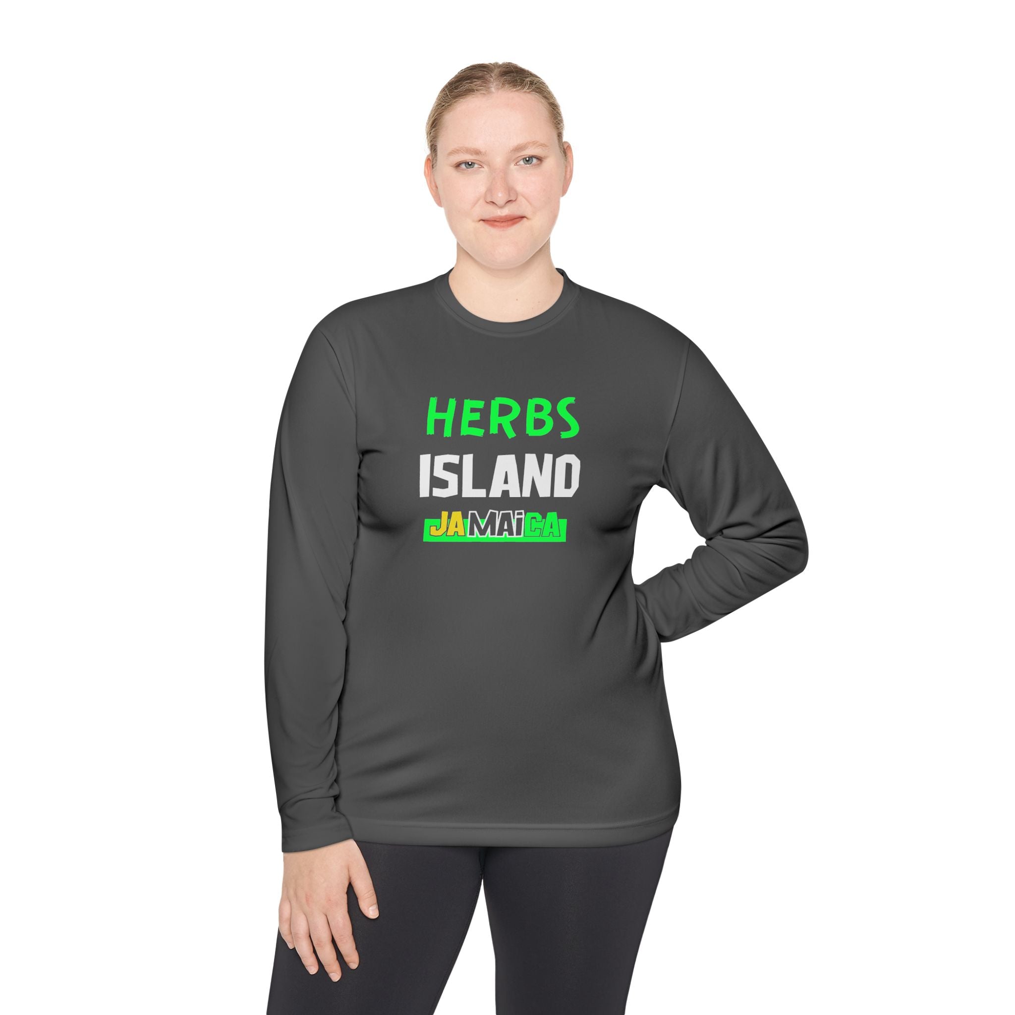 Herbs Island Jamaica Long Sleeve Tee — Caribbean Herb Vibes