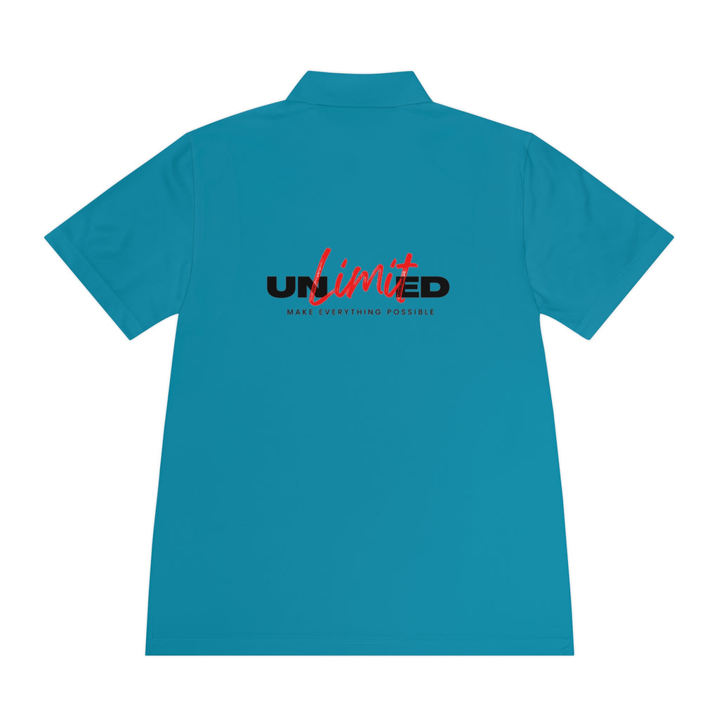 Unlimited Sport Polo — Men’s Performance Polo with 'Unlimited' Motivational Logo