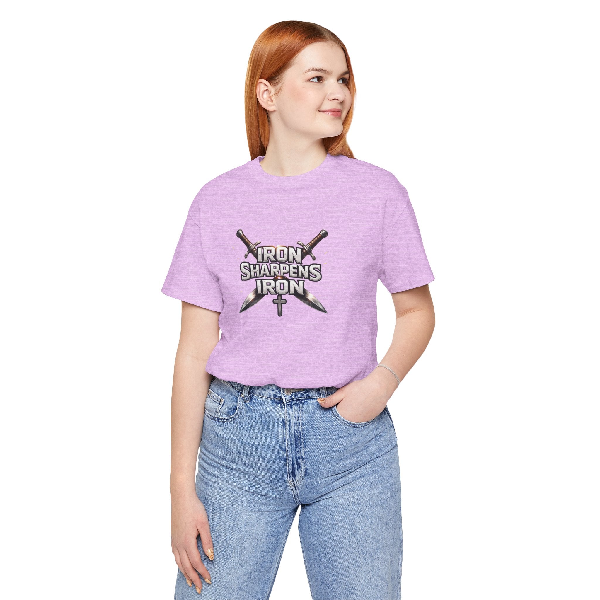 Iron Sharpens Iron T-Shirt — Christian Faith Cross & Swords Tee