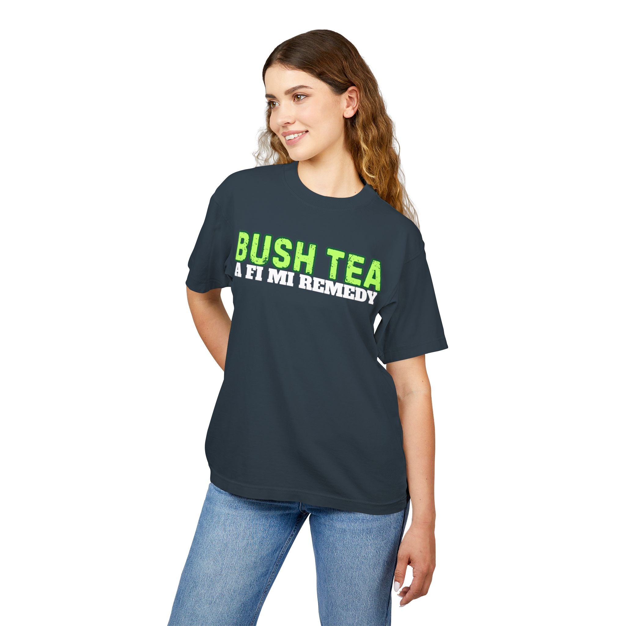 Bush Tea Tee — 'Bush Tea A Fi Mi Remedy' Graphic T-Shirt