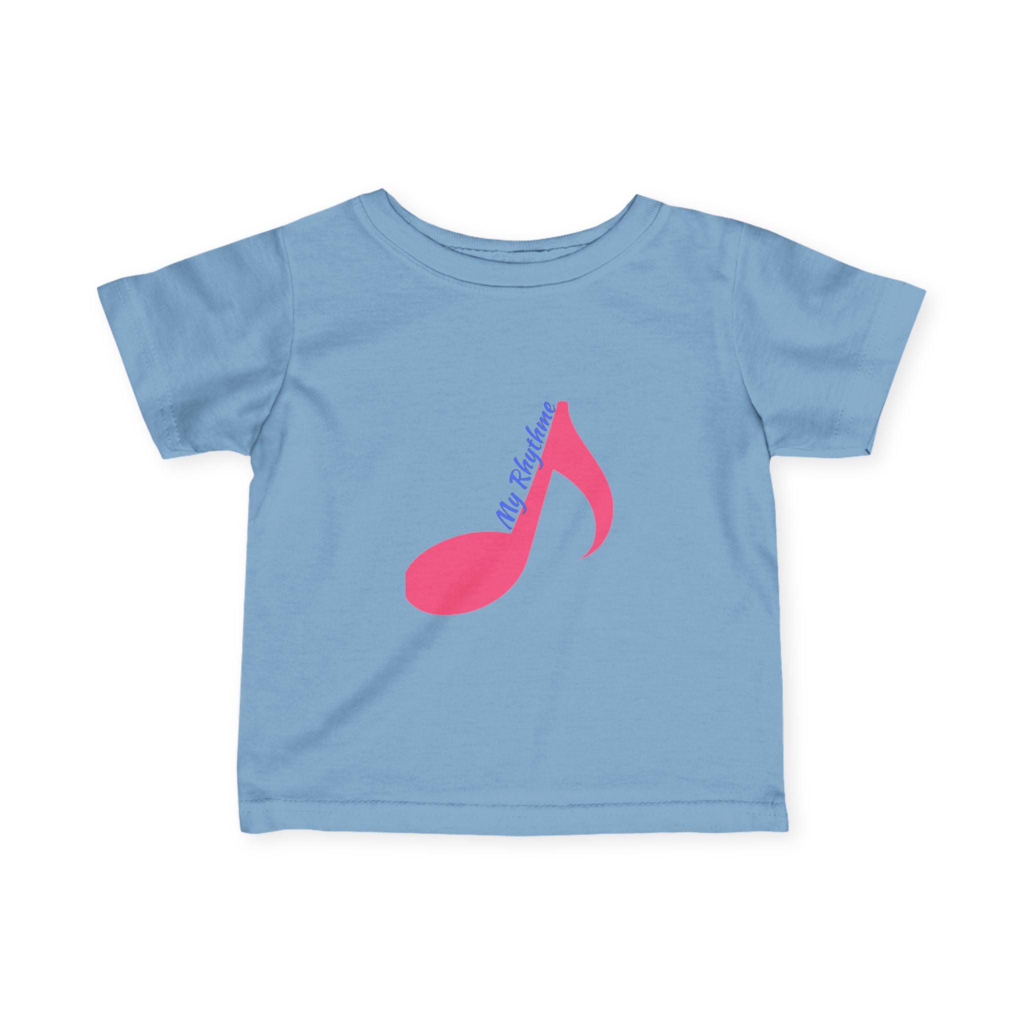 Infant Tee — Pink Music Note "My Rhythme" Baby Shirt