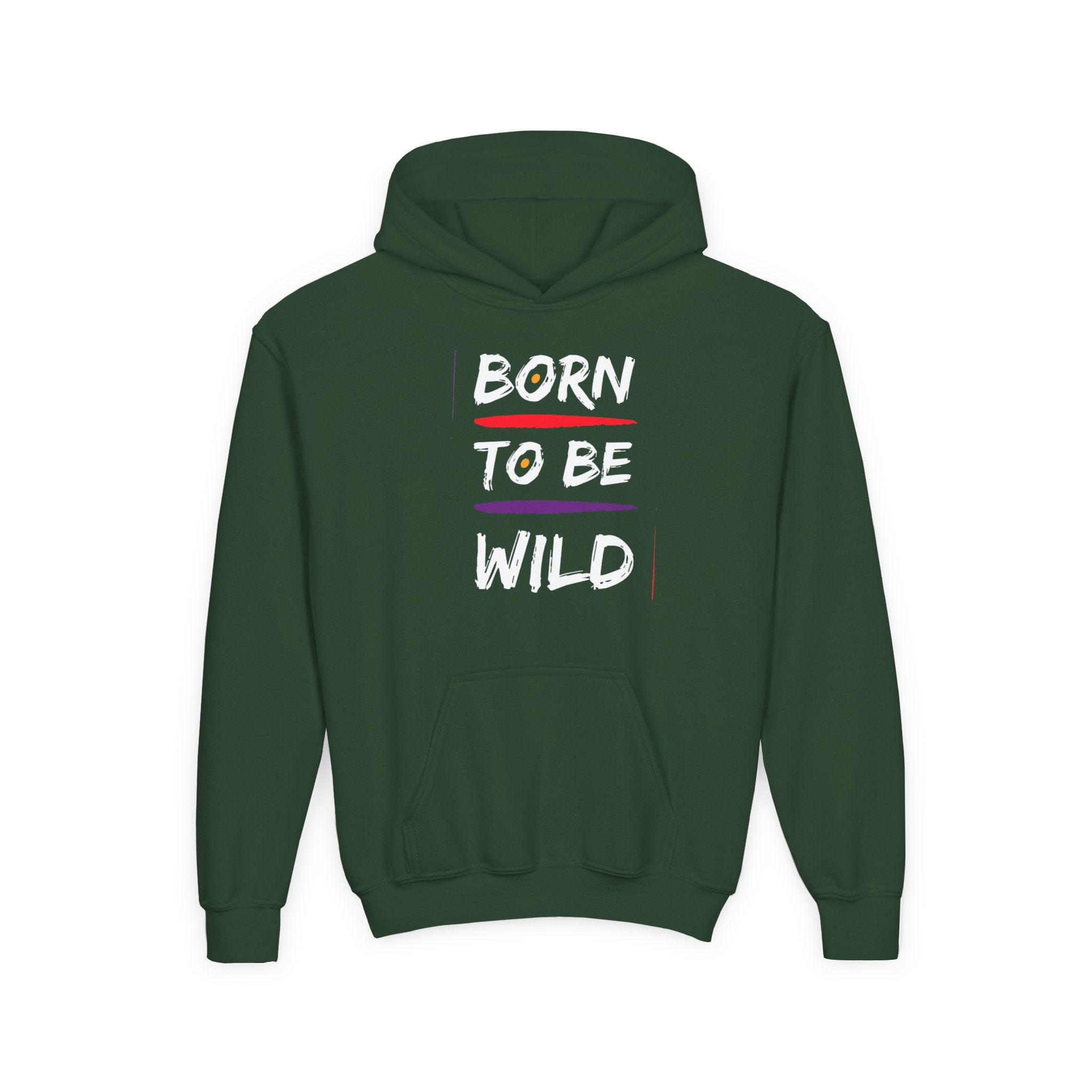 Minimalist Sunrise Stripe Youth Hoodie — Colorful Abstract Graphic Kids Sweatshirt
