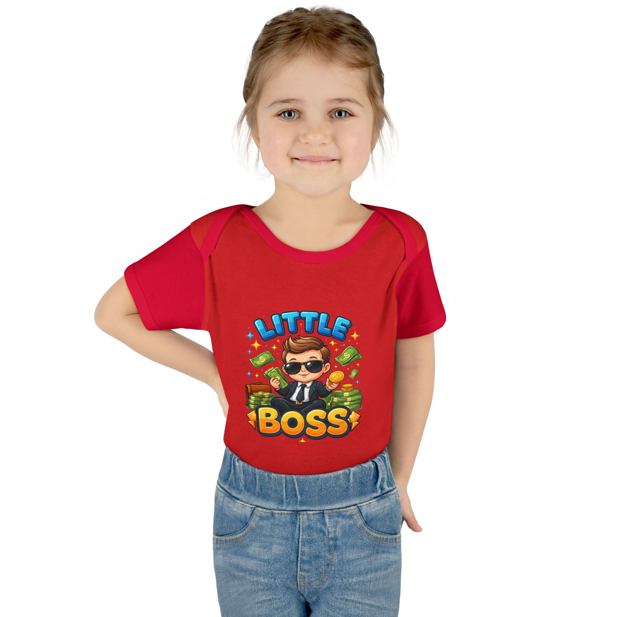 Little Boss Infant Bodysuit – Cute Baby Onesie with 'Little Boss' Cartoon Design