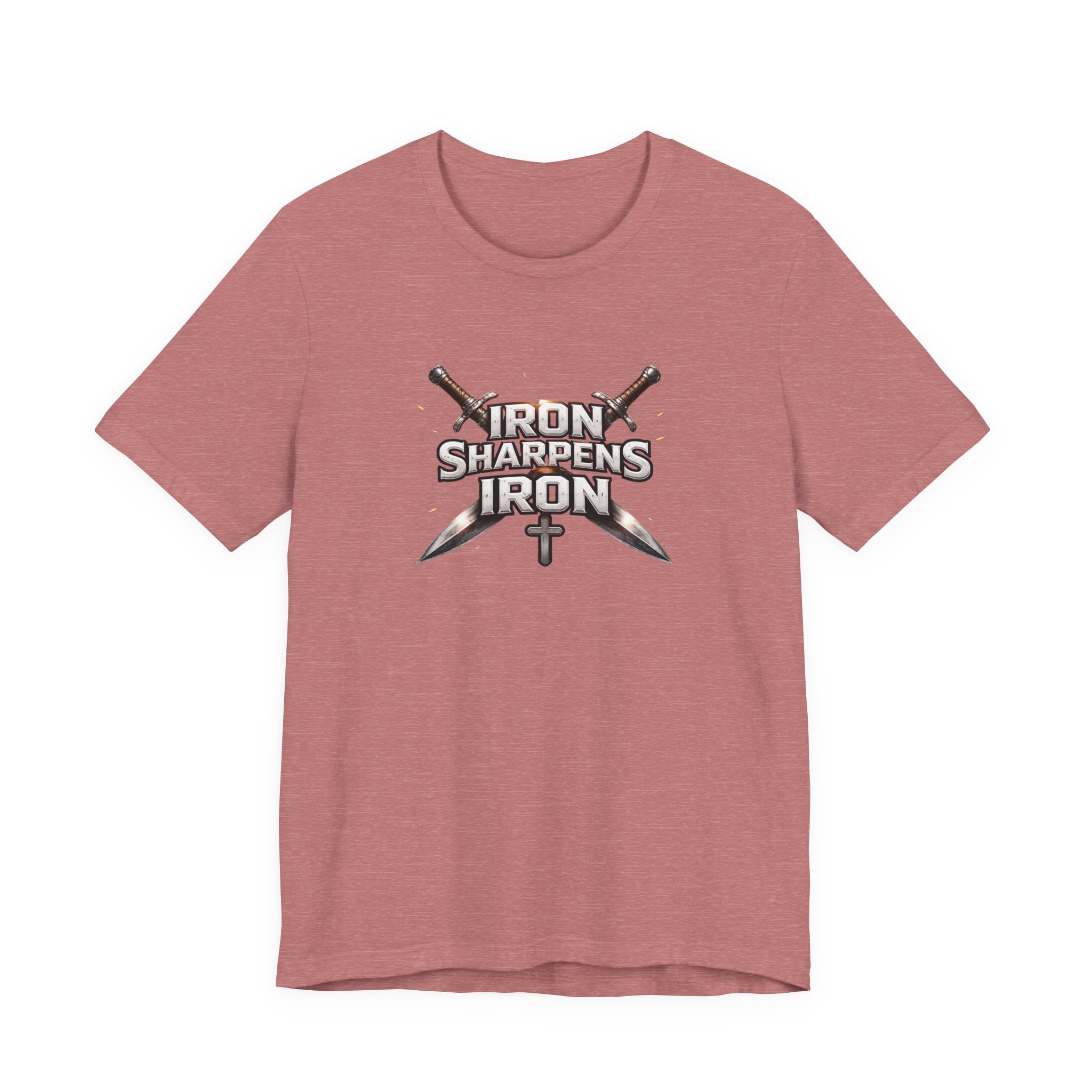 Iron Sharpens Iron T-Shirt — Christian Faith Cross & Swords Tee