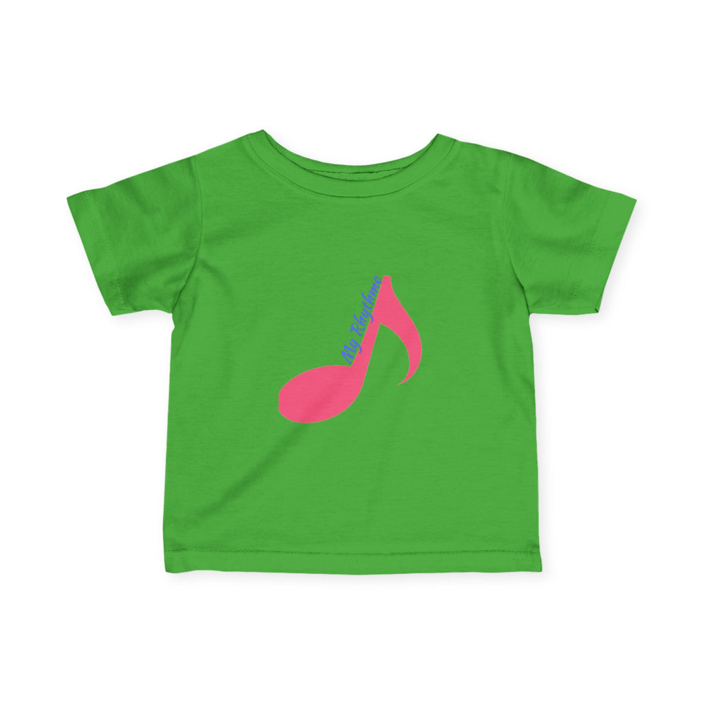 Infant Tee — Pink Music Note "My Rhythme" Baby Shirt
