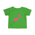 Infant Tee — Pink Music Note "My Rhythme" Baby Shirt