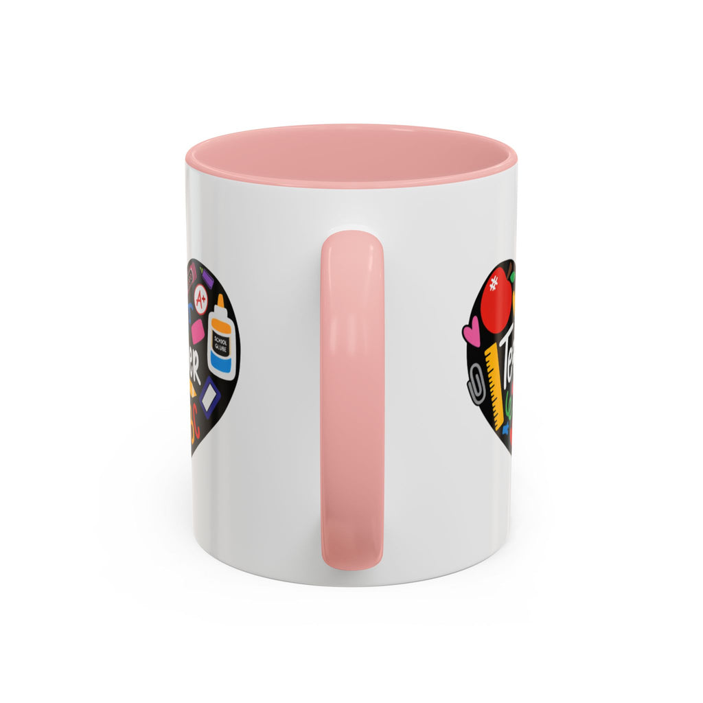 Teacher Heart Accent Coffee Mug — Teacher Appreciation Gift (11/15oz)