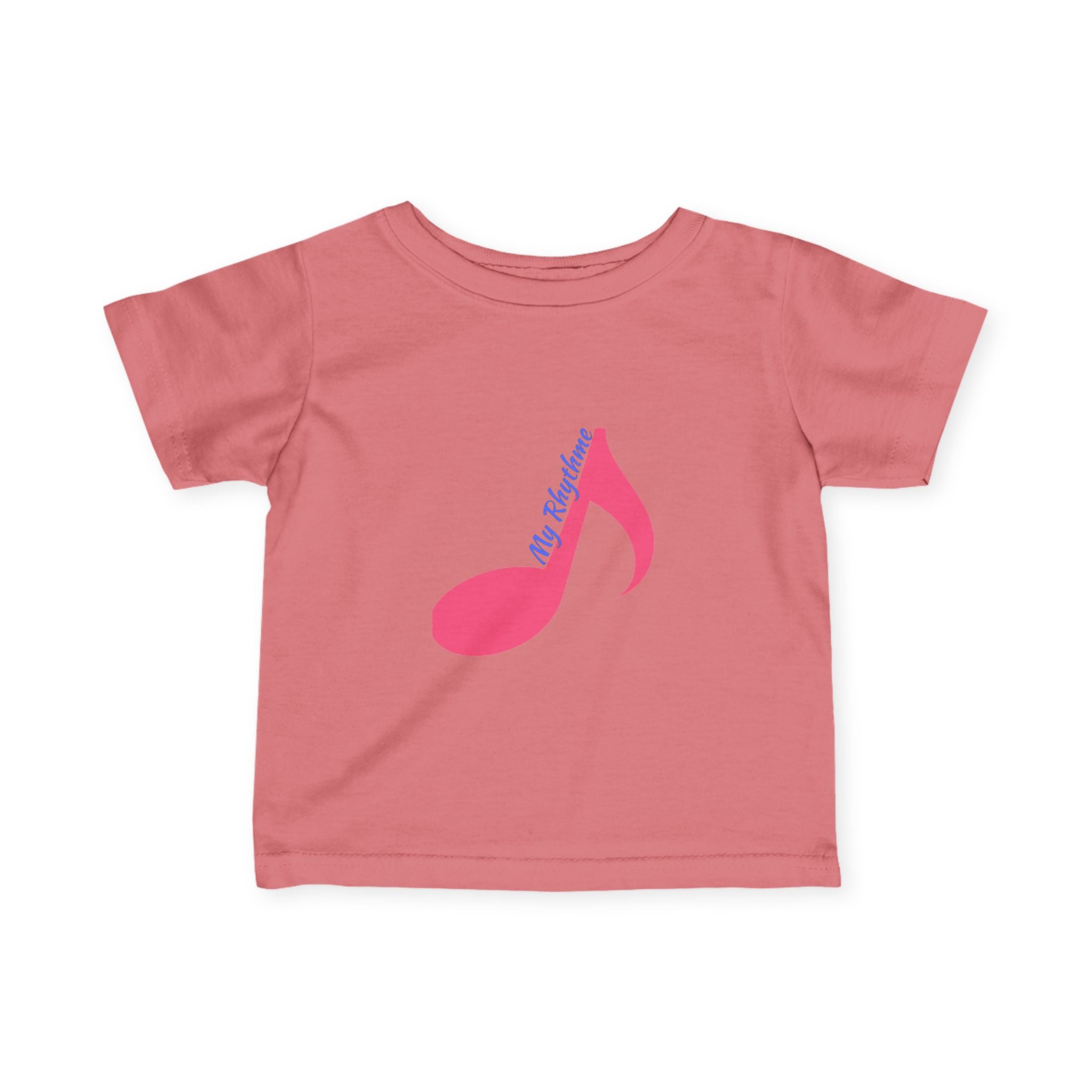 Infant Tee — Pink Music Note "My Rhythme" Baby Shirt