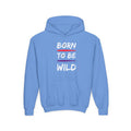 Minimalist Sunrise Stripe Youth Hoodie — Colorful Abstract Graphic Kids Sweatshirt