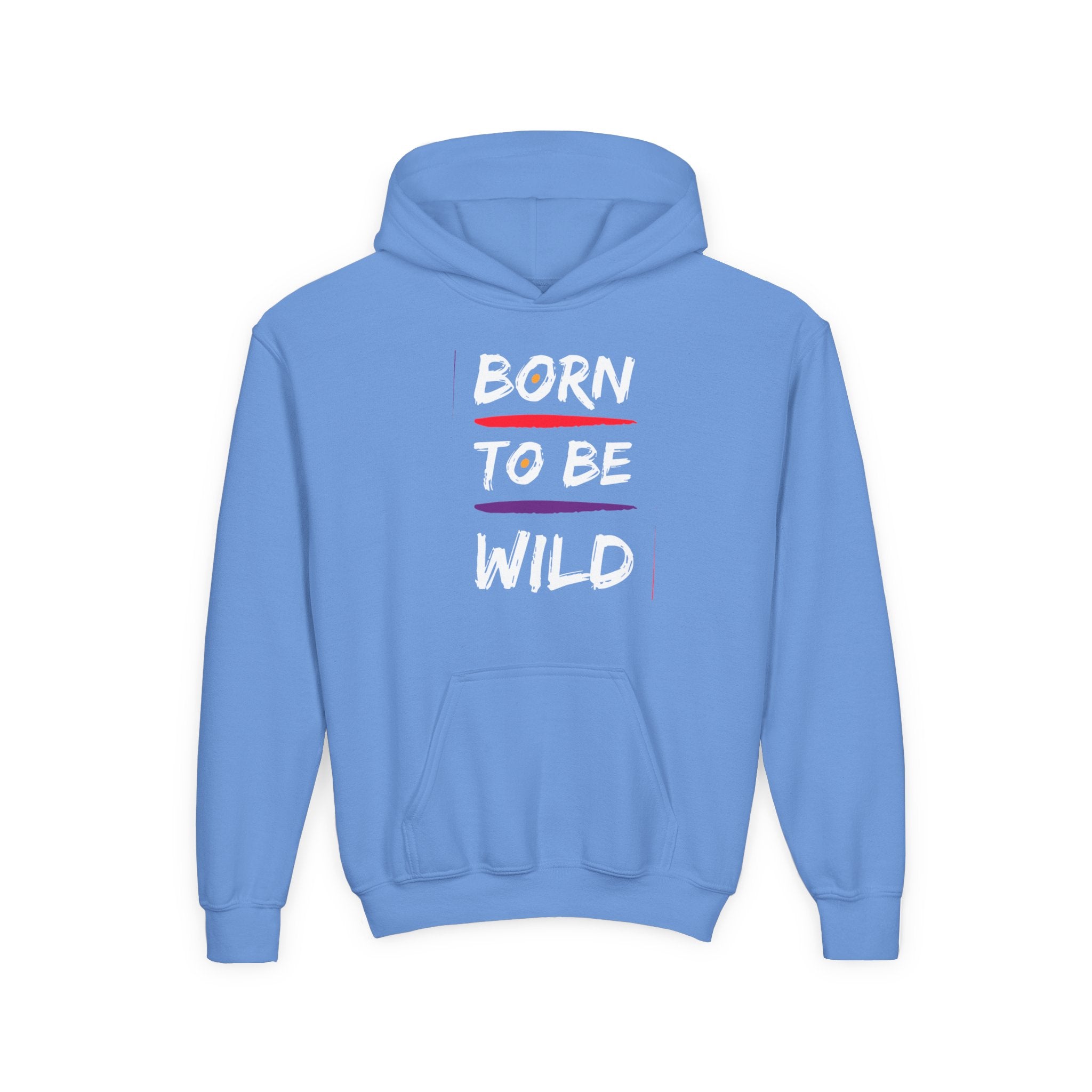 Minimalist Sunrise Stripe Youth Hoodie — Colorful Abstract Graphic Kids Sweatshirt