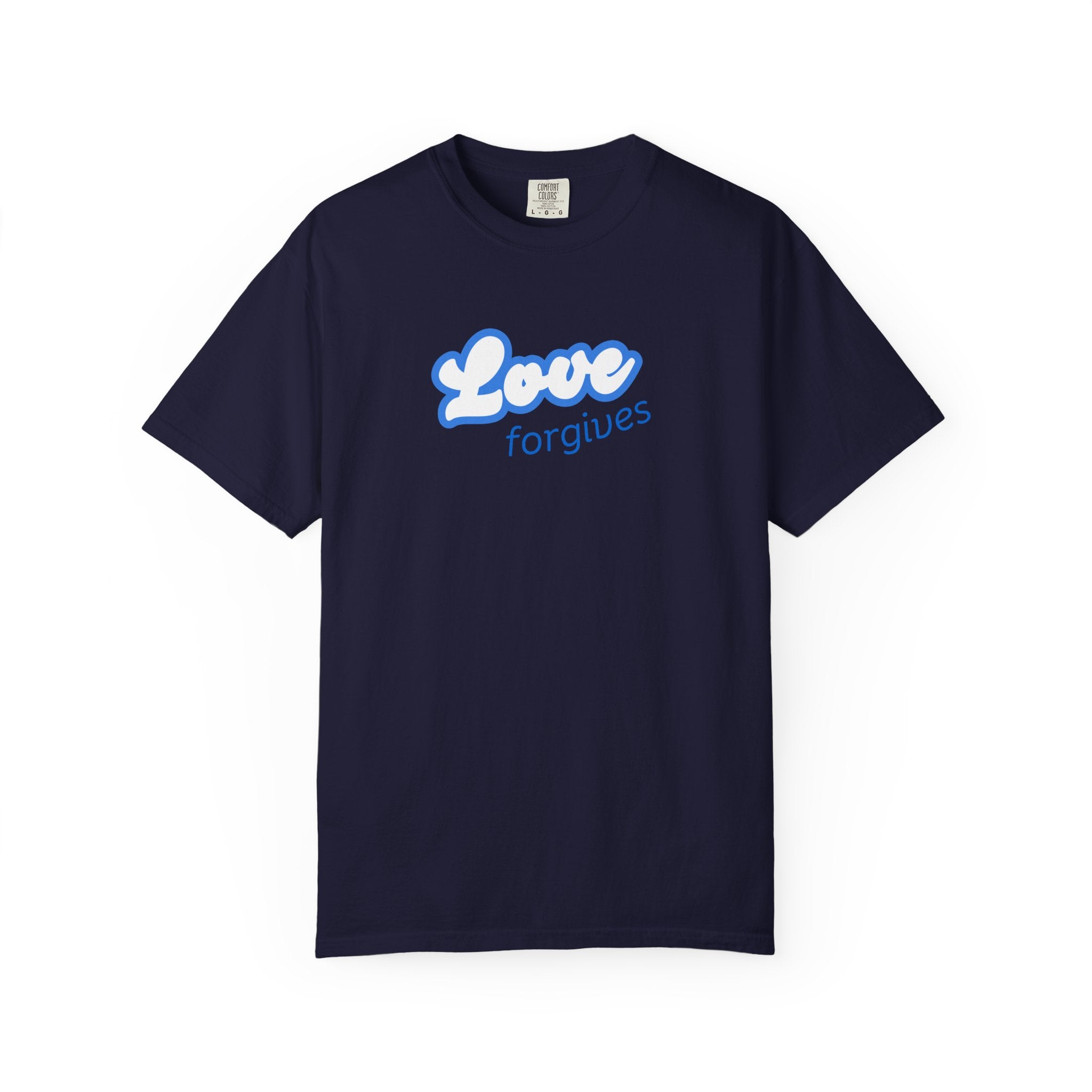 Love Forgives T-Shirt — Retro Script Graphic Tee