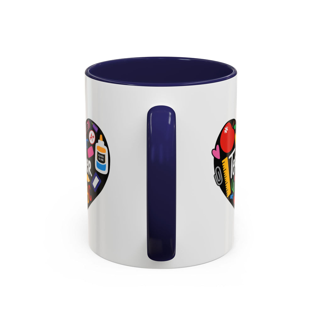 Teacher Heart Accent Coffee Mug — Teacher Appreciation Gift (11/15oz)