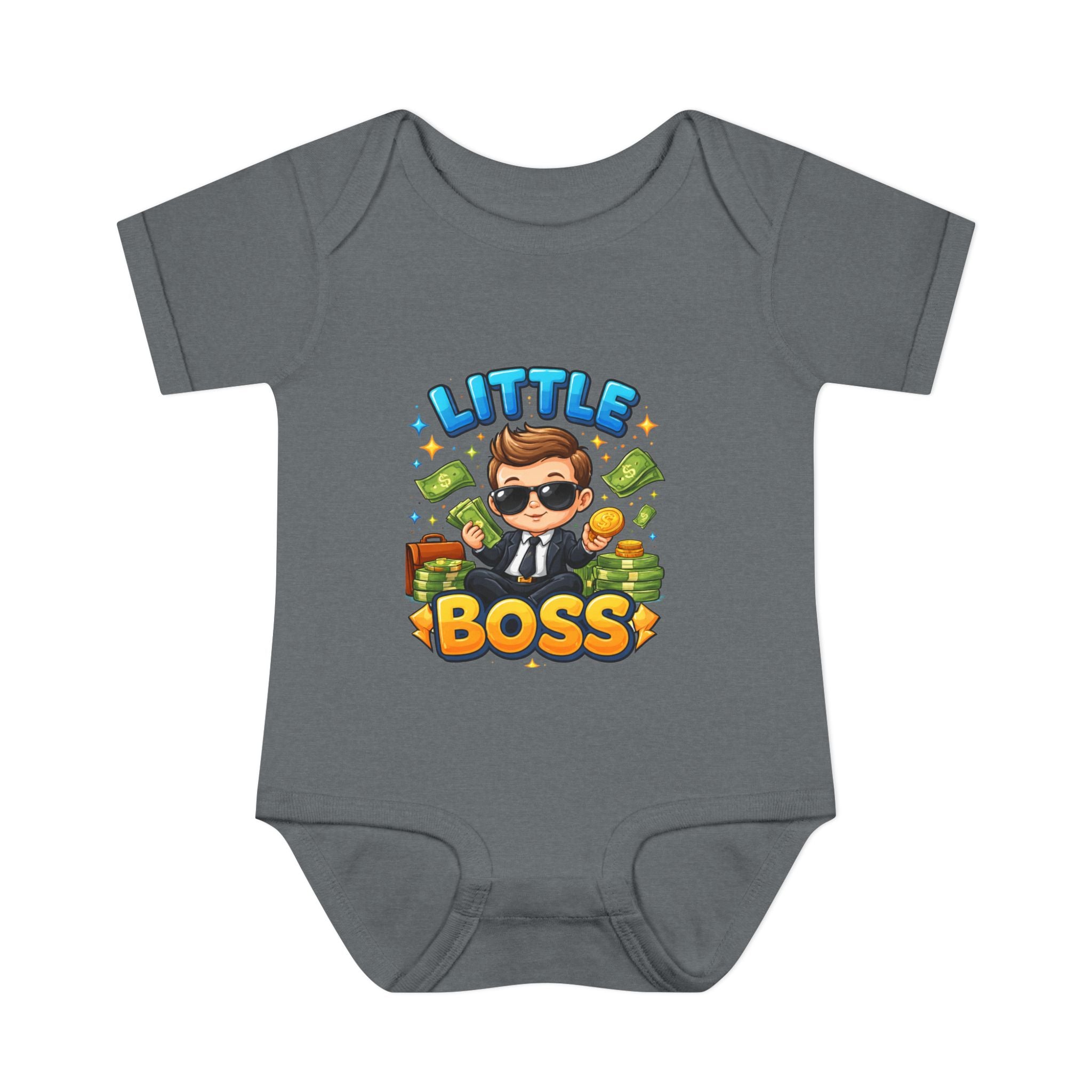 Little Boss Infant Bodysuit – Cute Baby Onesie with 'Little Boss' Cartoon Design