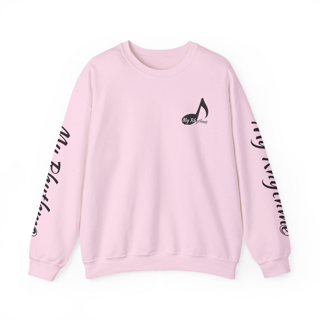 Music Note Crewneck Sweatshirt — "My Rhythme" Graphic for Musicians & Music Lovers