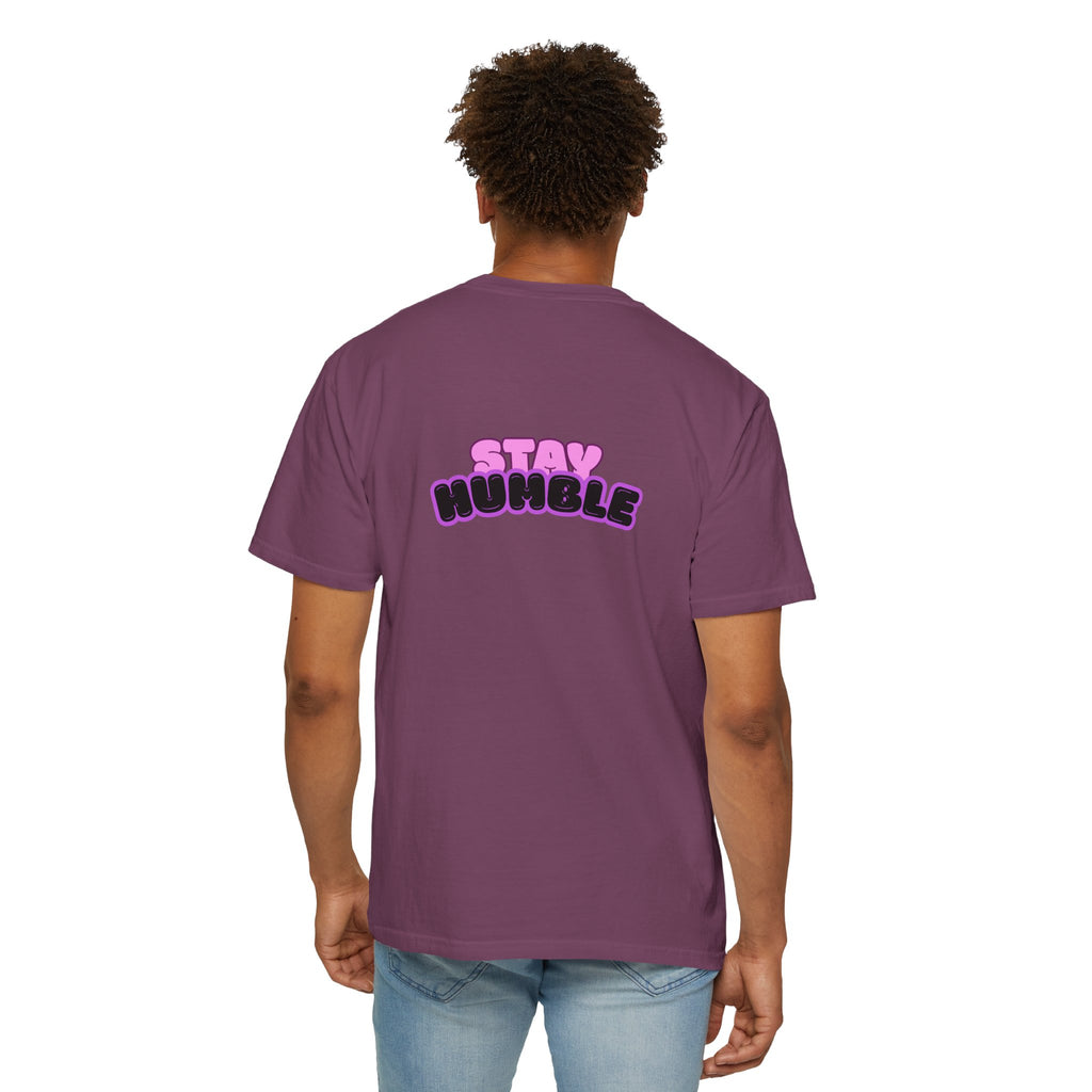 Stay Humble Graphic T-Shirt — Retro Pink & Black Text Tee