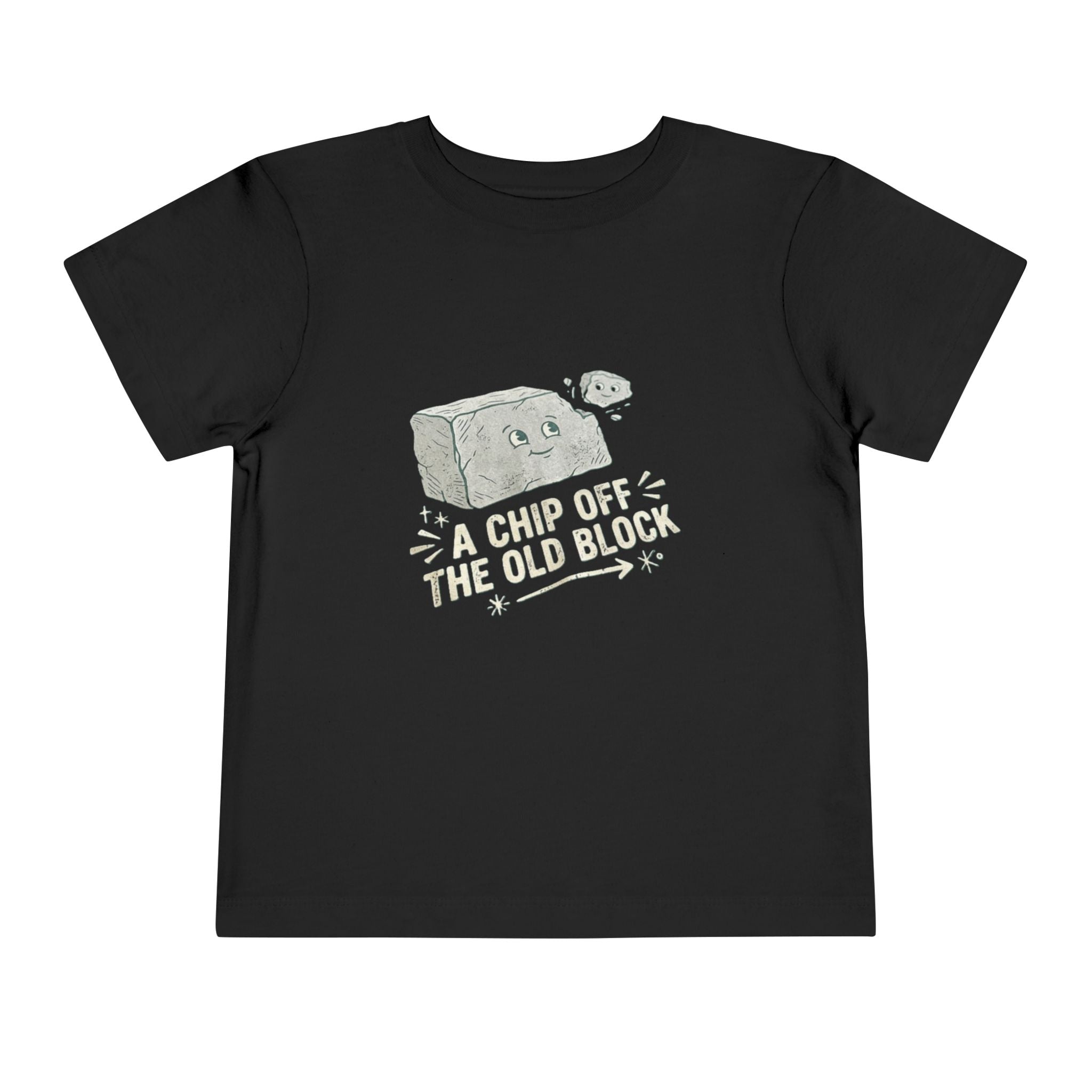 Toddler Tee — "A Chip Off the Old Block" Cute Baby Rock Graphic Shirt