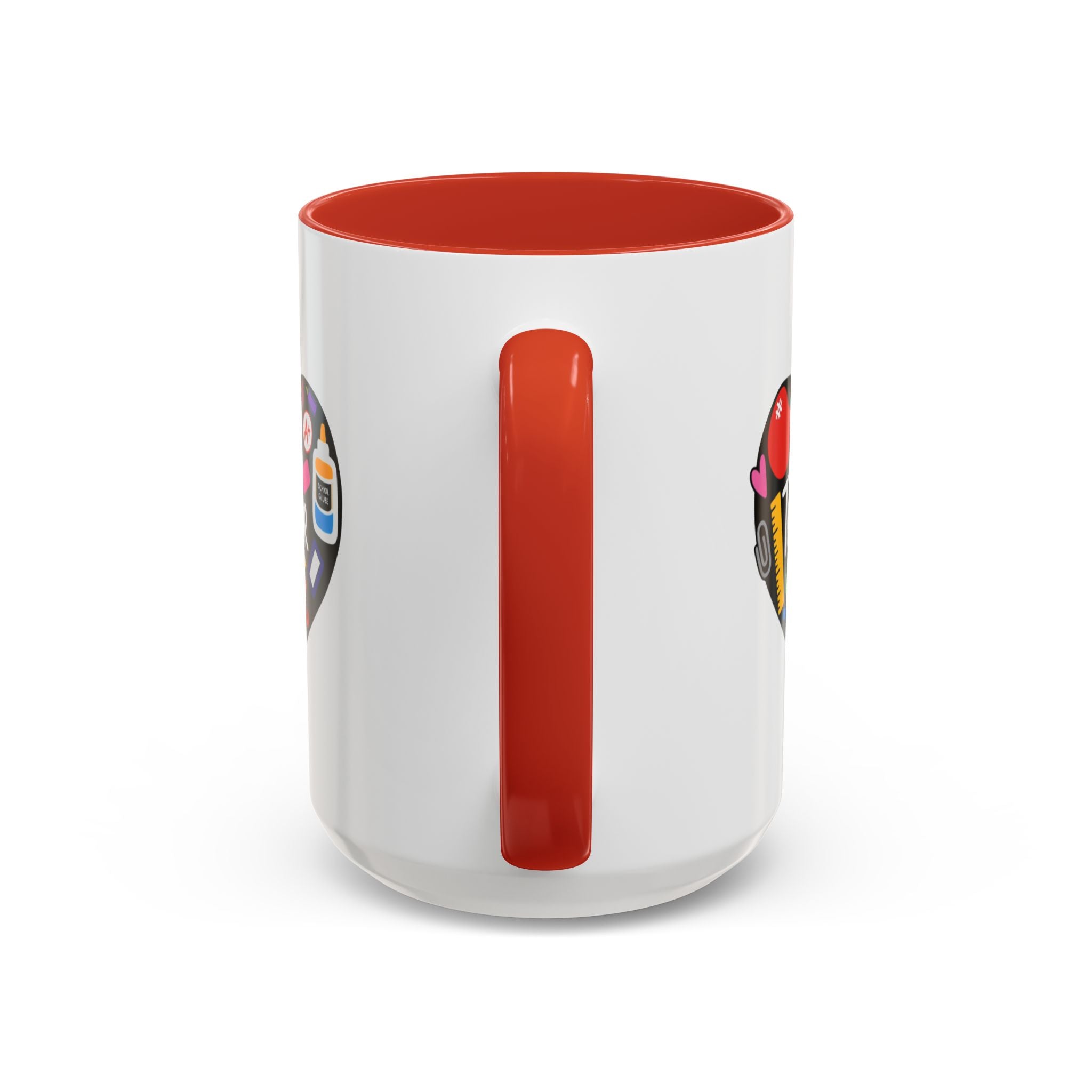 Teacher Heart Accent Coffee Mug — Teacher Appreciation Gift (11/15oz)