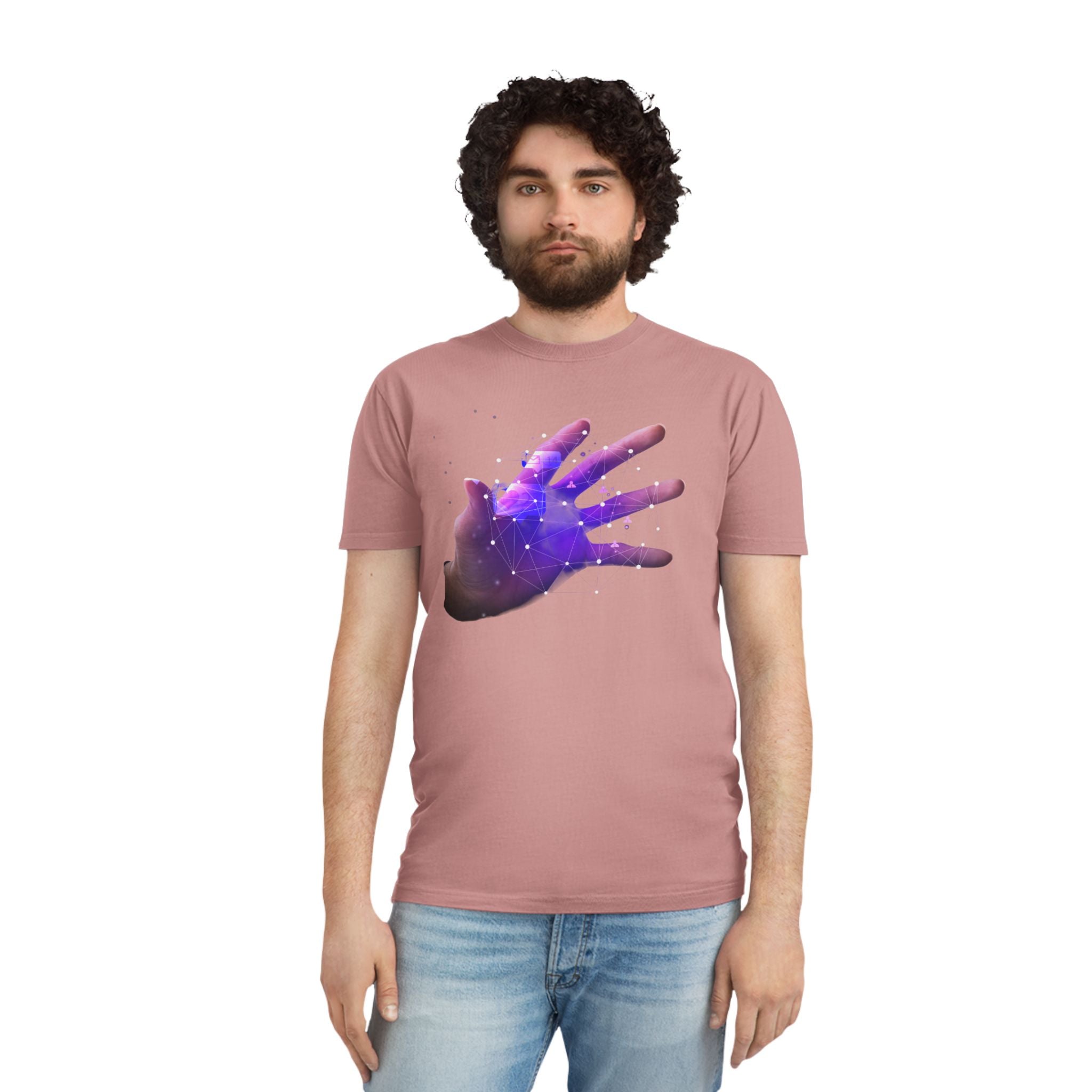 Galaxy Hand Tee — Cosmic Space Hand Graphic T-Shirt