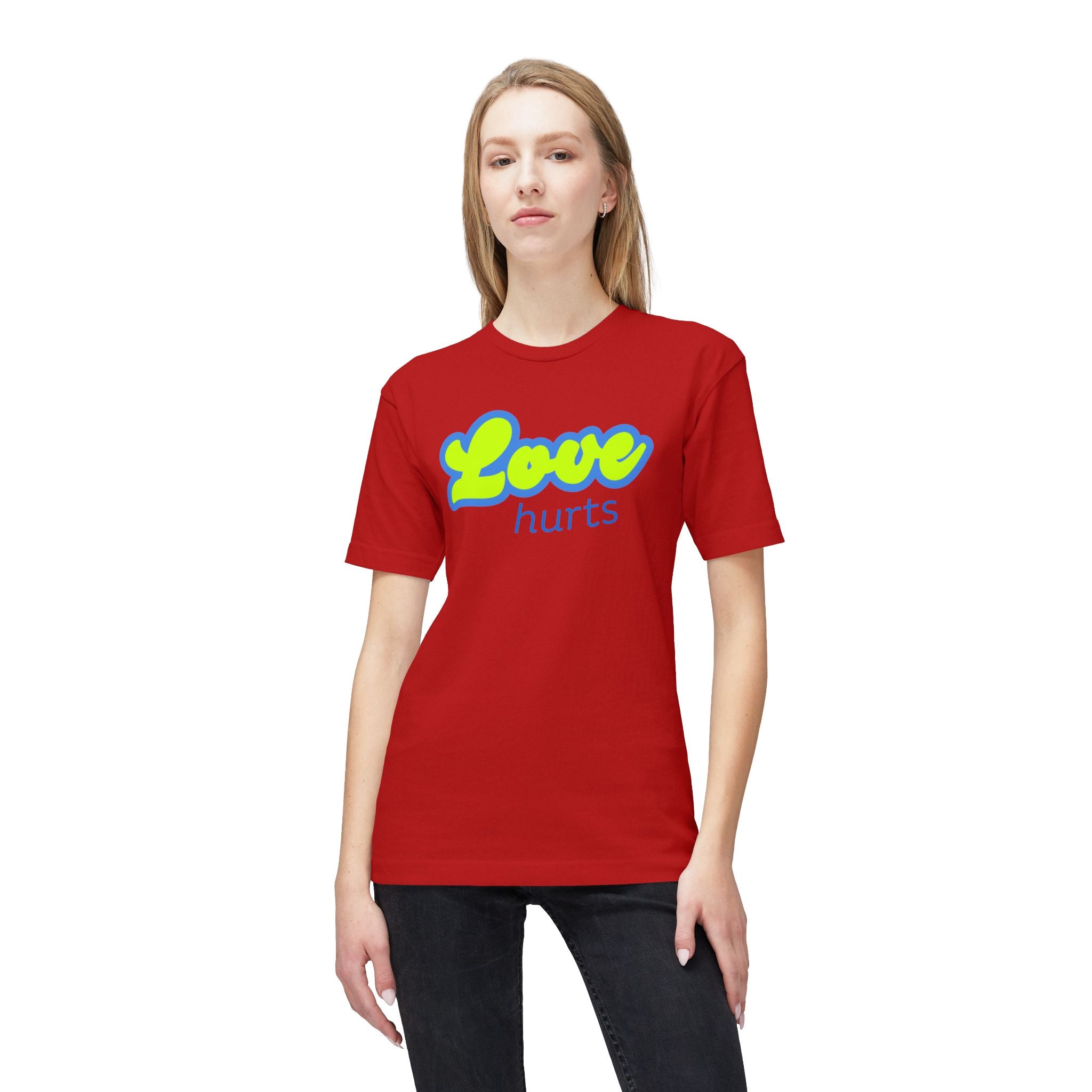 Love Hurts T‑Shirt — "Love hurts" Script Tee with Back "...but hate kills"