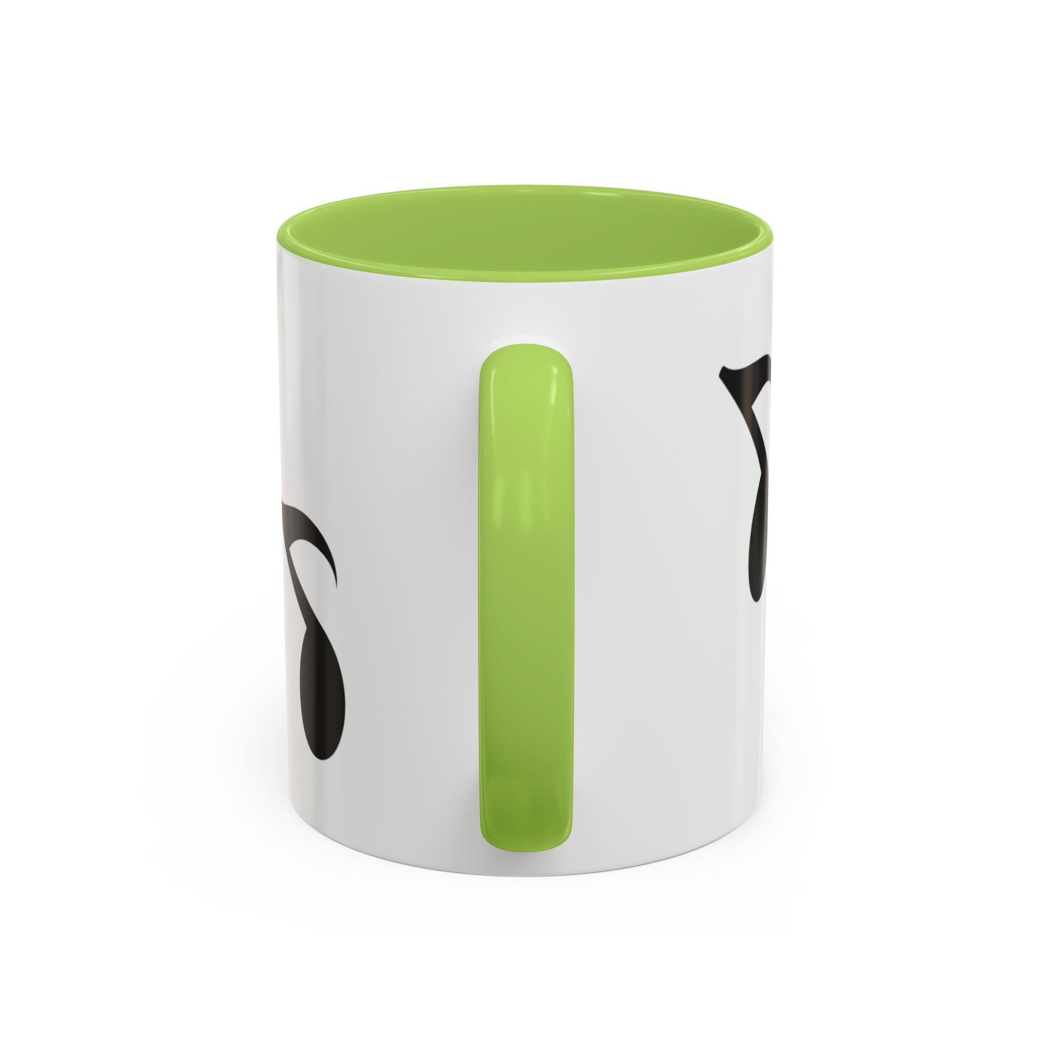 Music Note Accent Mug — "My Rhythmé" Pink Interior Coffee Mug