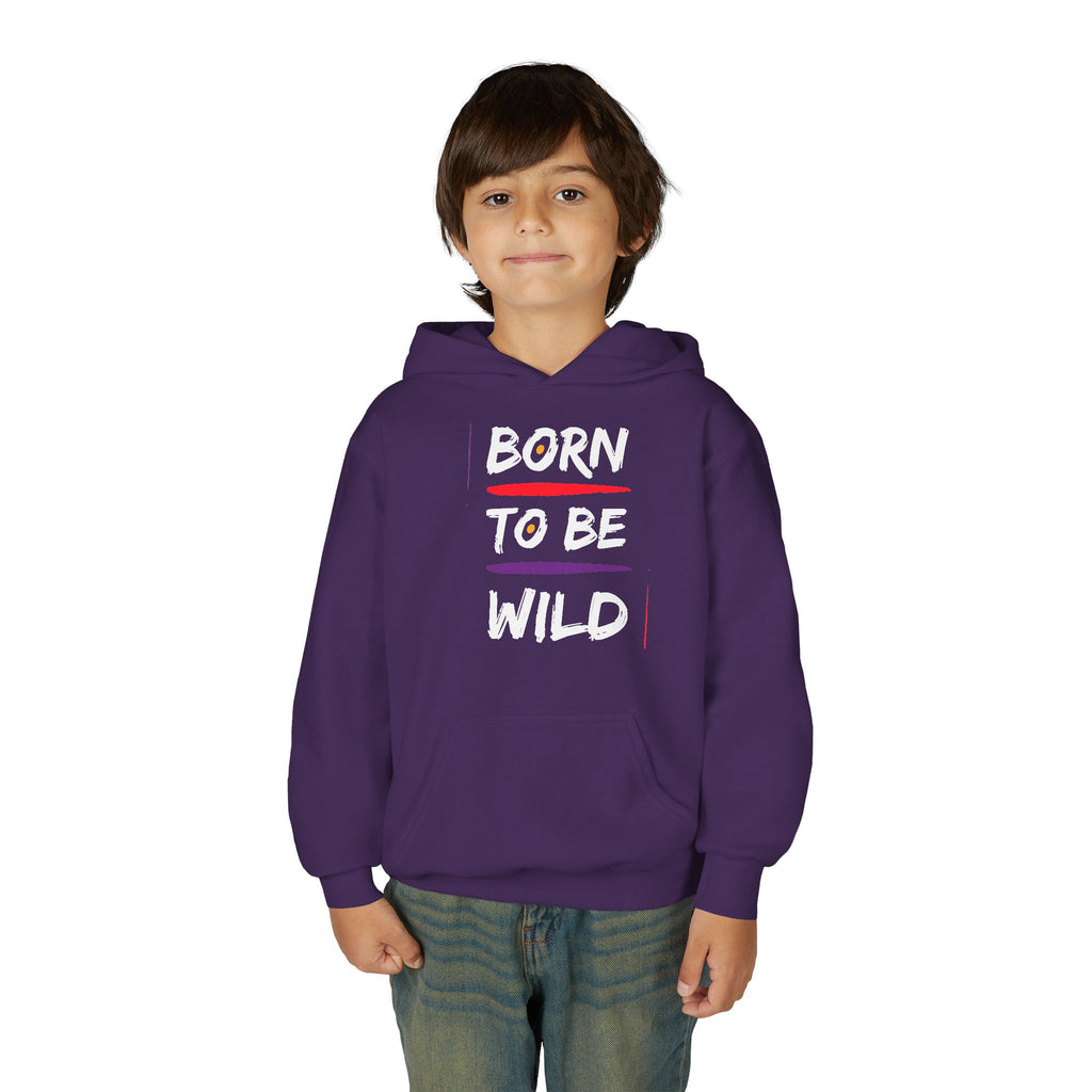 Minimalist Sunrise Stripe Youth Hoodie — Colorful Abstract Graphic Kids Sweatshirt