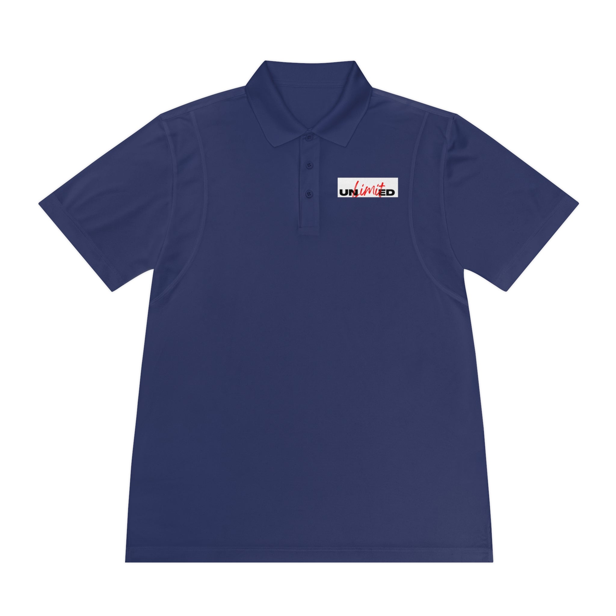 Unlimited Sport Polo — Men’s Performance Polo with 'Unlimited' Motivational Logo