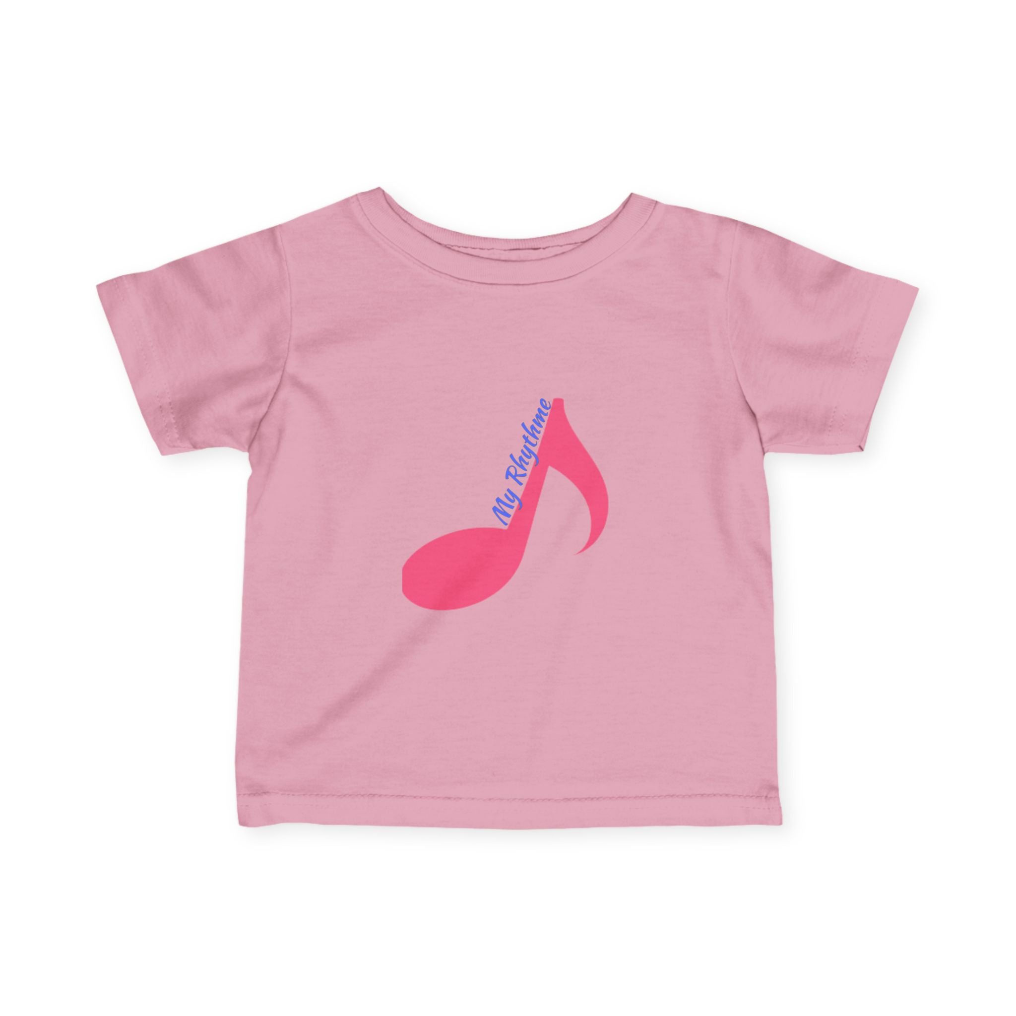 Infant Tee — Pink Music Note "My Rhythme" Baby Shirt