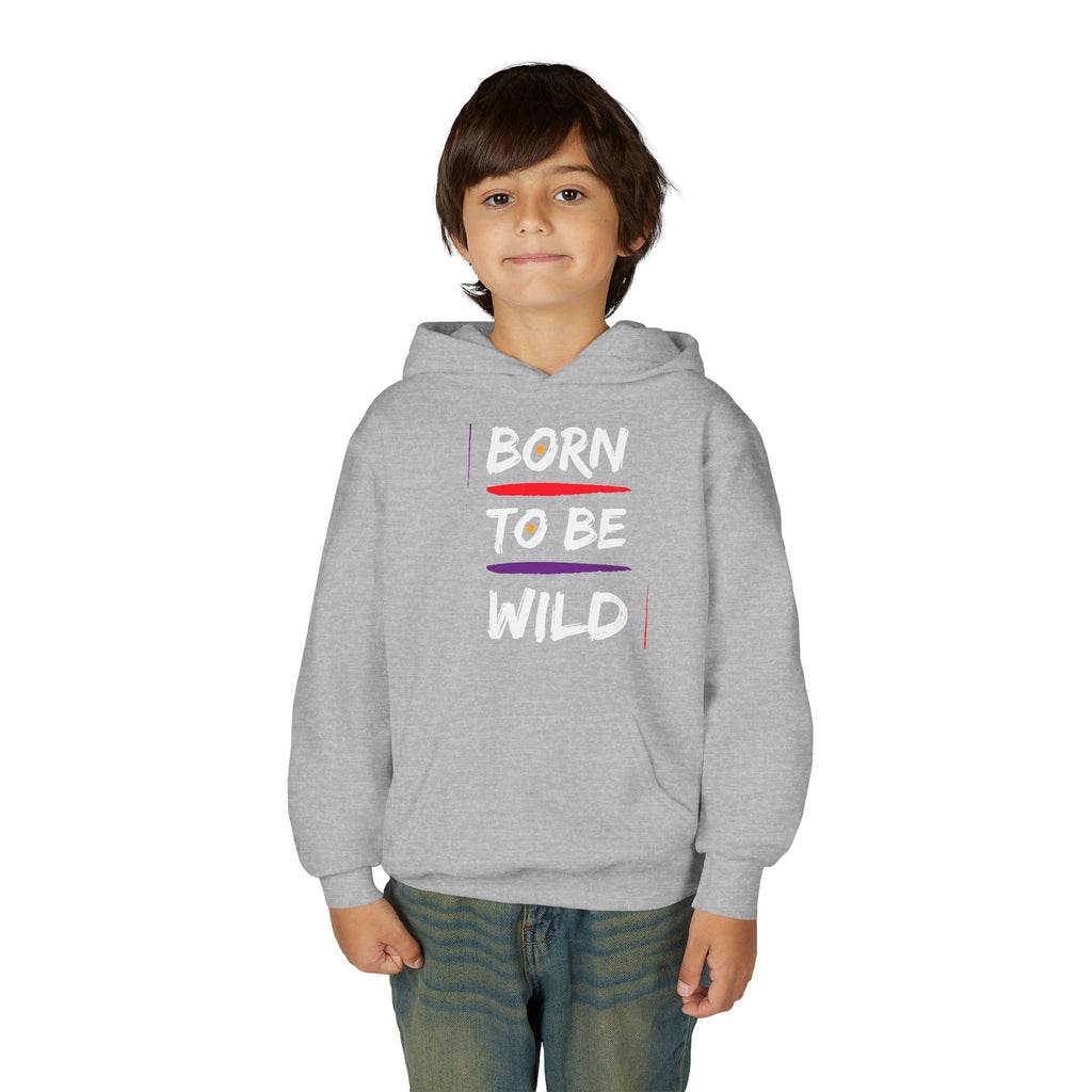Minimalist Sunrise Stripe Youth Hoodie — Colorful Abstract Graphic Kids Sweatshirt