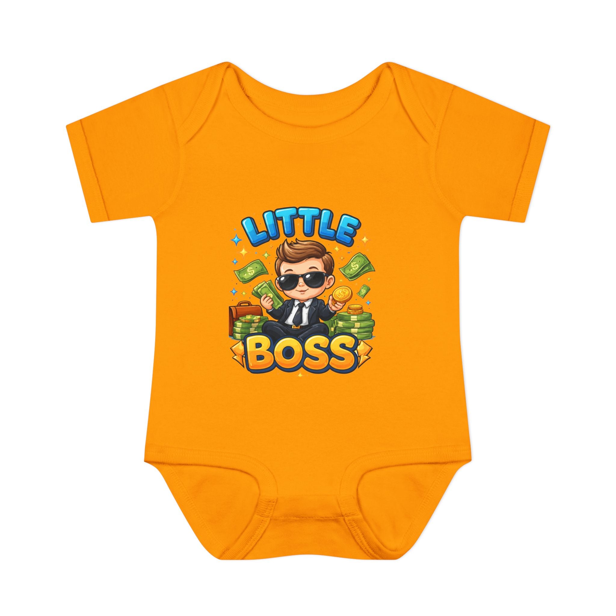 Little Boss Infant Bodysuit – Cute Baby Onesie with 'Little Boss' Cartoon Design