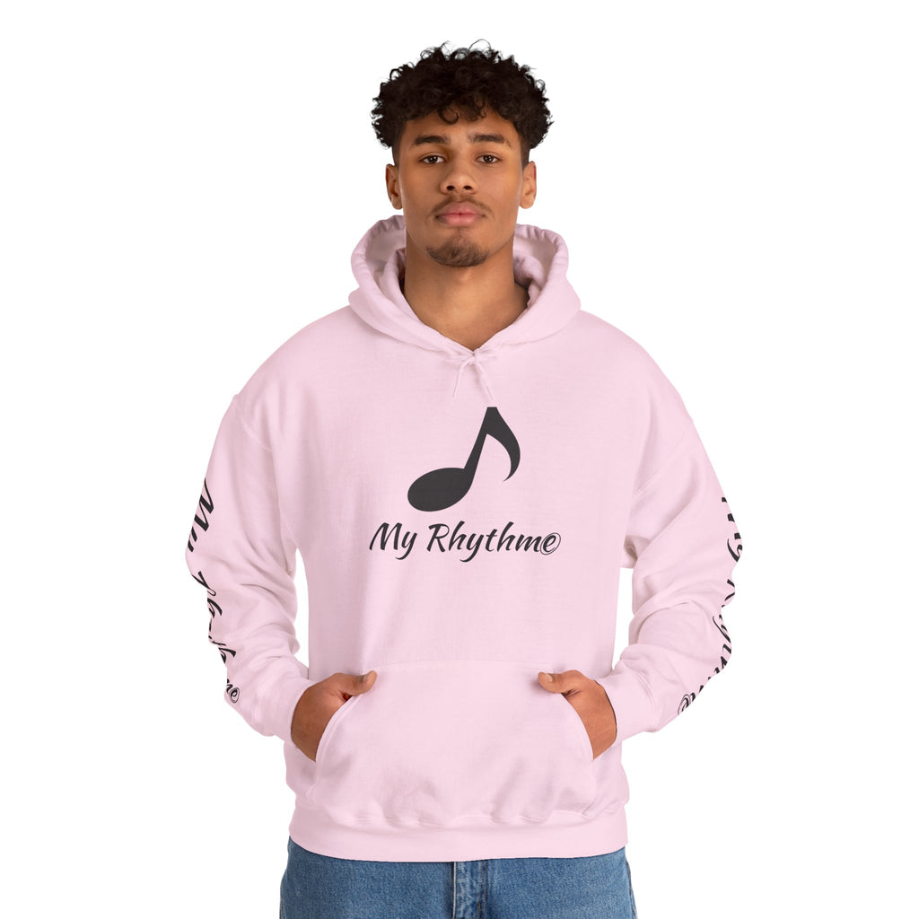 Rhythmic Note Hoodie — "My Rhythme" Music-Inspired Pullover